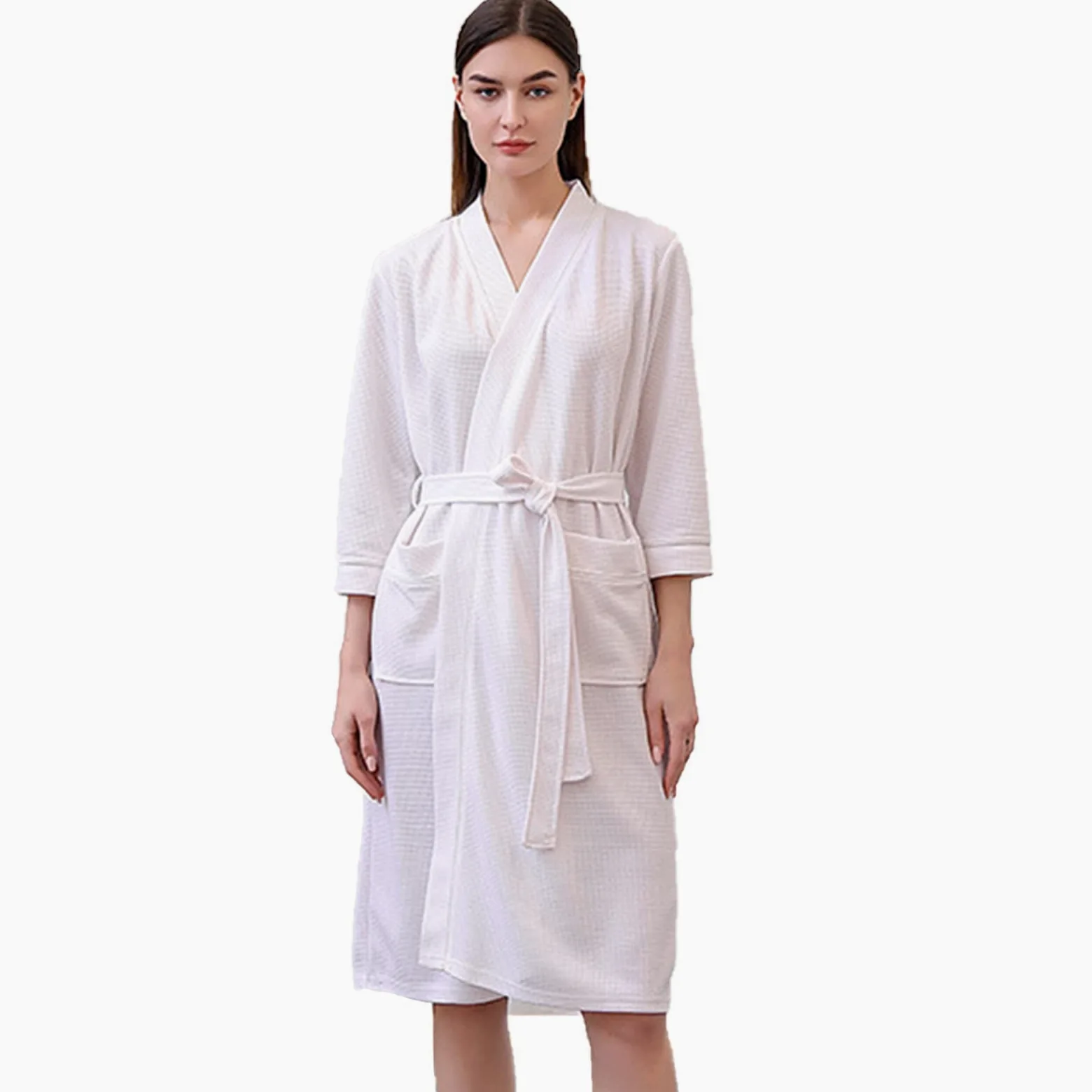 Szlafrok frotte,Męski,Damski,Szlafroki,Szlafrok,Bawełniany,Dzianinowy,Kimono,Spa i Szlafroki,Dla Mężczyzn i Kobiet