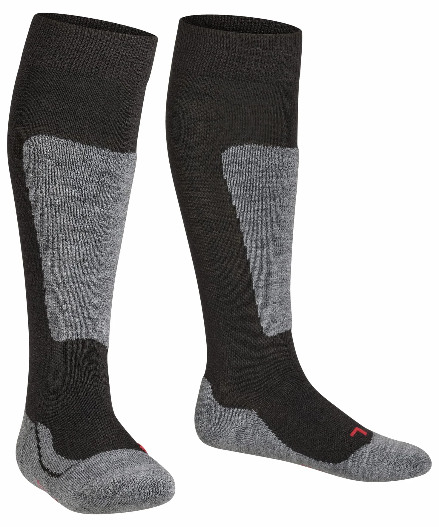 FALKE Uniseks - dzieci Skarpety narciarskie Active Ski K Kh Wełna ciepłe grube 1 Para, Czarny Black 3000, 35-38