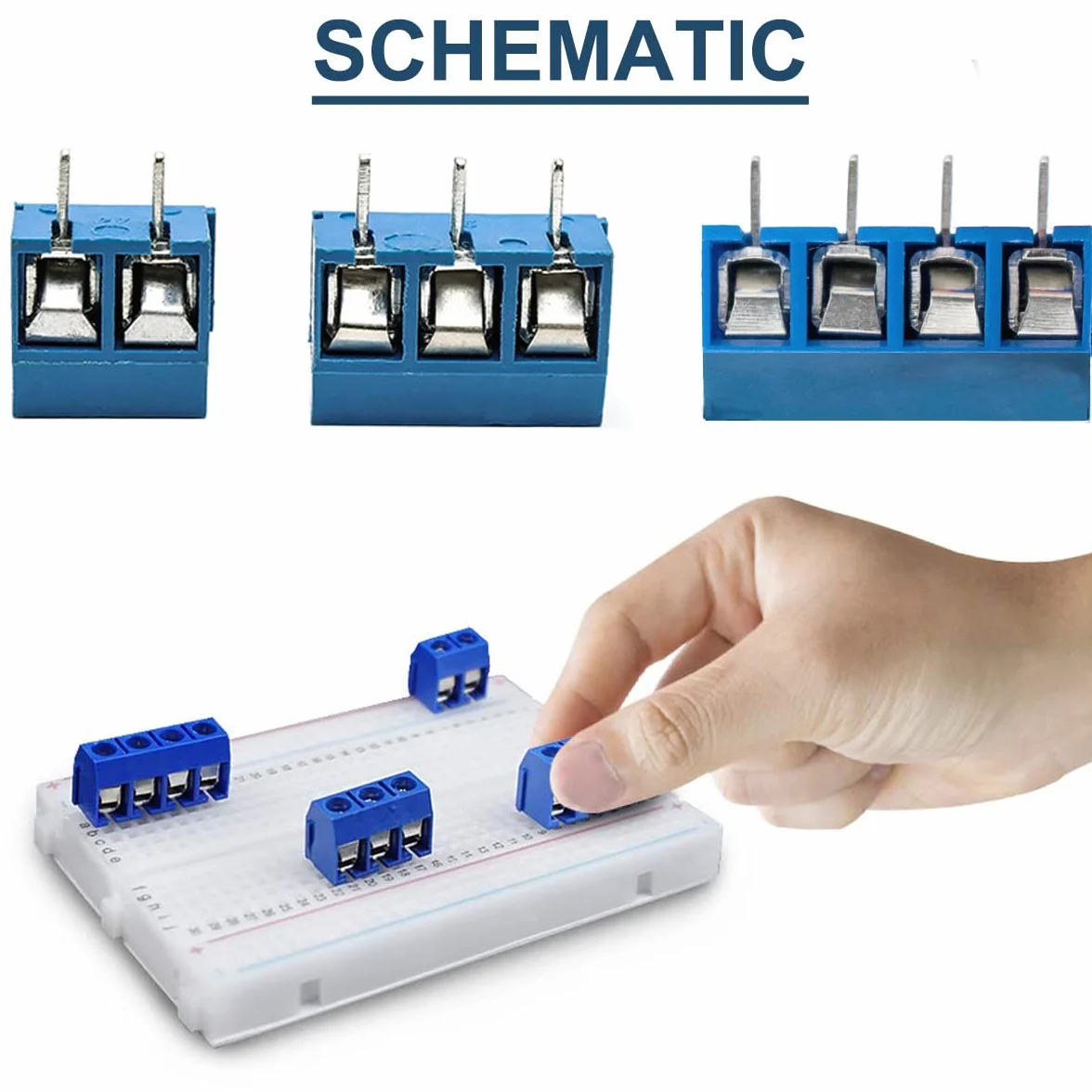 PCB Mount Screw Terminal Block, 5 mm, 2/3/4 piny, zacisk śrubowy, złączka wtykowa, lutowany zacisk śrubowy, śrubokręt krzyżowy, do Arduino (60 sztuk)