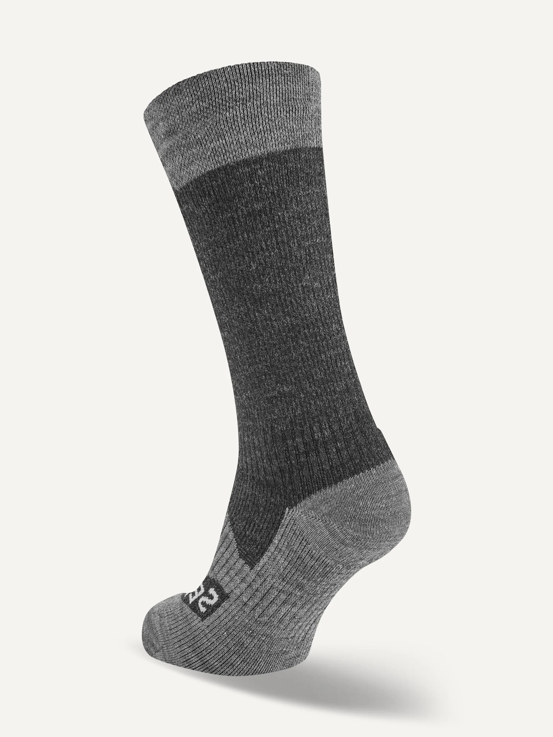 SEALSKINZ Raynham Wodoodporne skarpety średniej długości czarny szary marmur rozmiar L