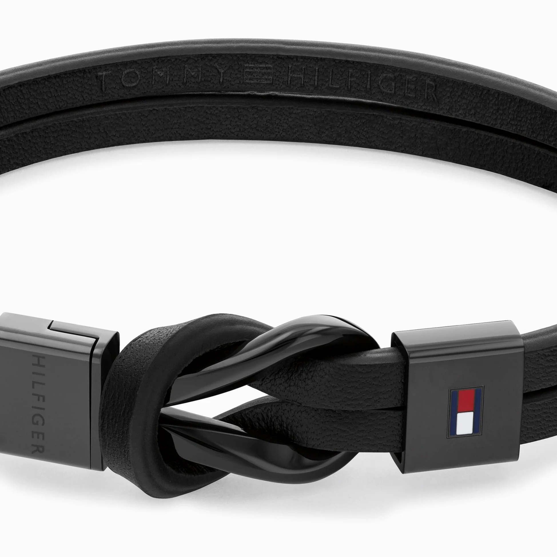 Tommy Hilfiger Biżuteria Męska Skórzana Bransoletka Czarna - 2790442