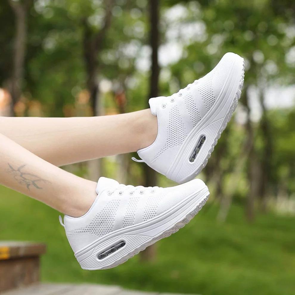Sisttke Sneakersy damskie do aktywności na świeżym powietrzu, lekkie, oddychające, buty rekreacyjne, buty sportowe z siateczki, buty do biegania po uli