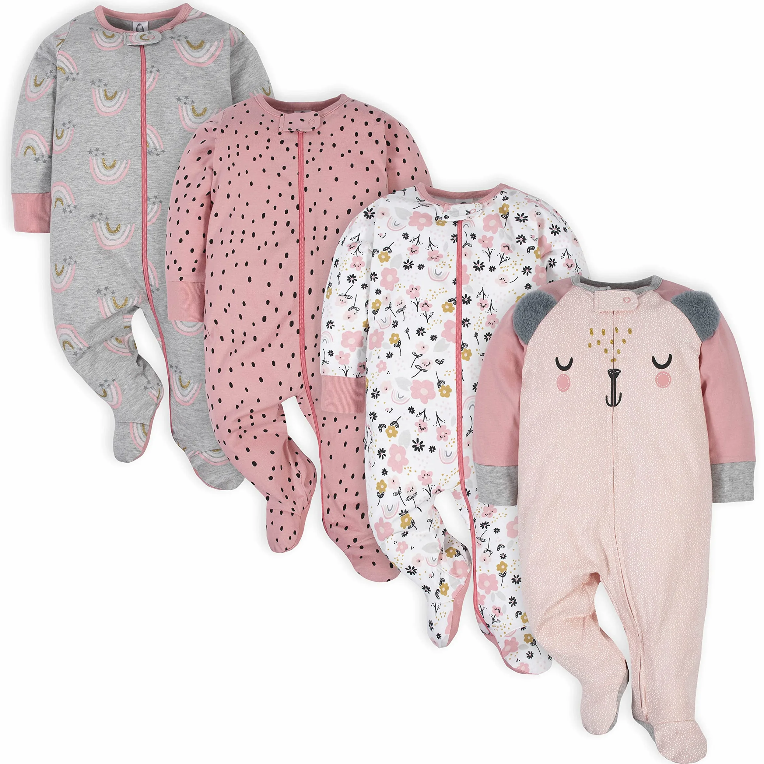 Gerber Sleep 'N Play with Mitten Cuffs Niemowlęta - dziewczynki 18501416a