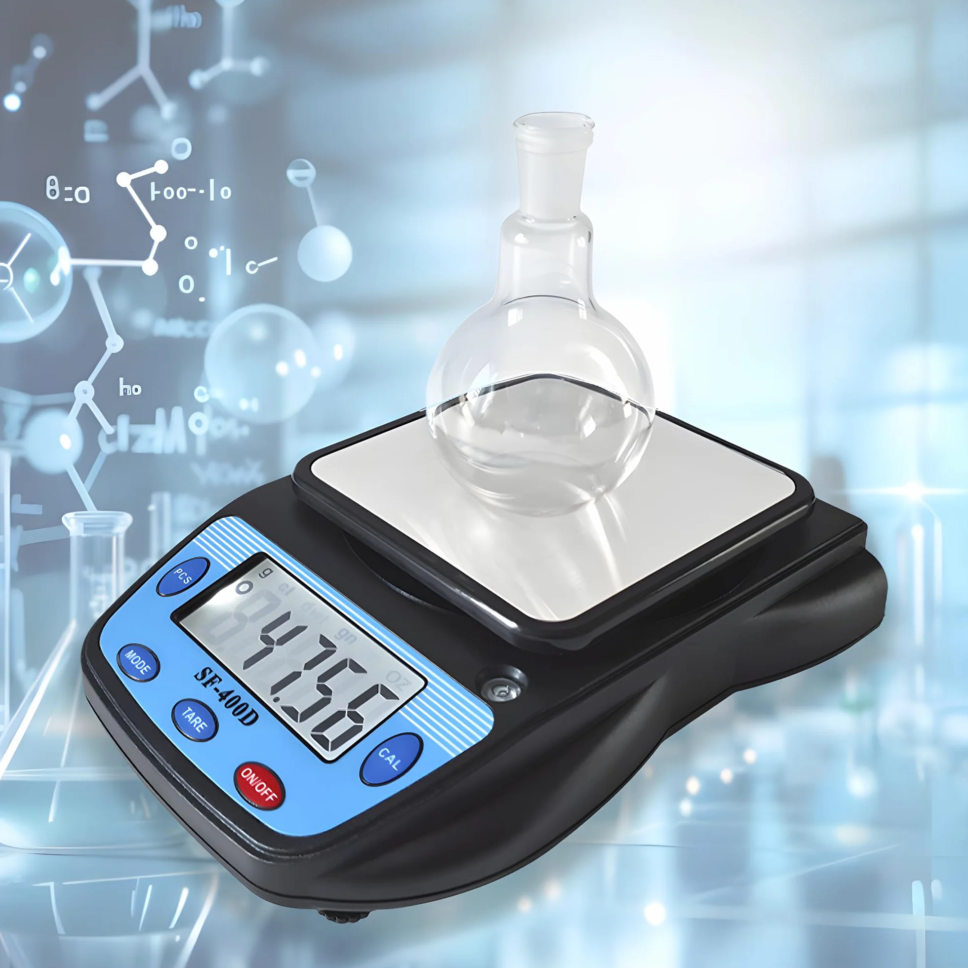 Eosphorus Cyfrowa Analityczna Waga z Wyświetlaczem LCD 600g x 0,01g do Laboratoriów i Szkół - Waga Kuchenna, Dokładna Waga, Gramy, Uncje i Karaty - W Zestawie Ładowarka USB i Zasilacz Sieciowy