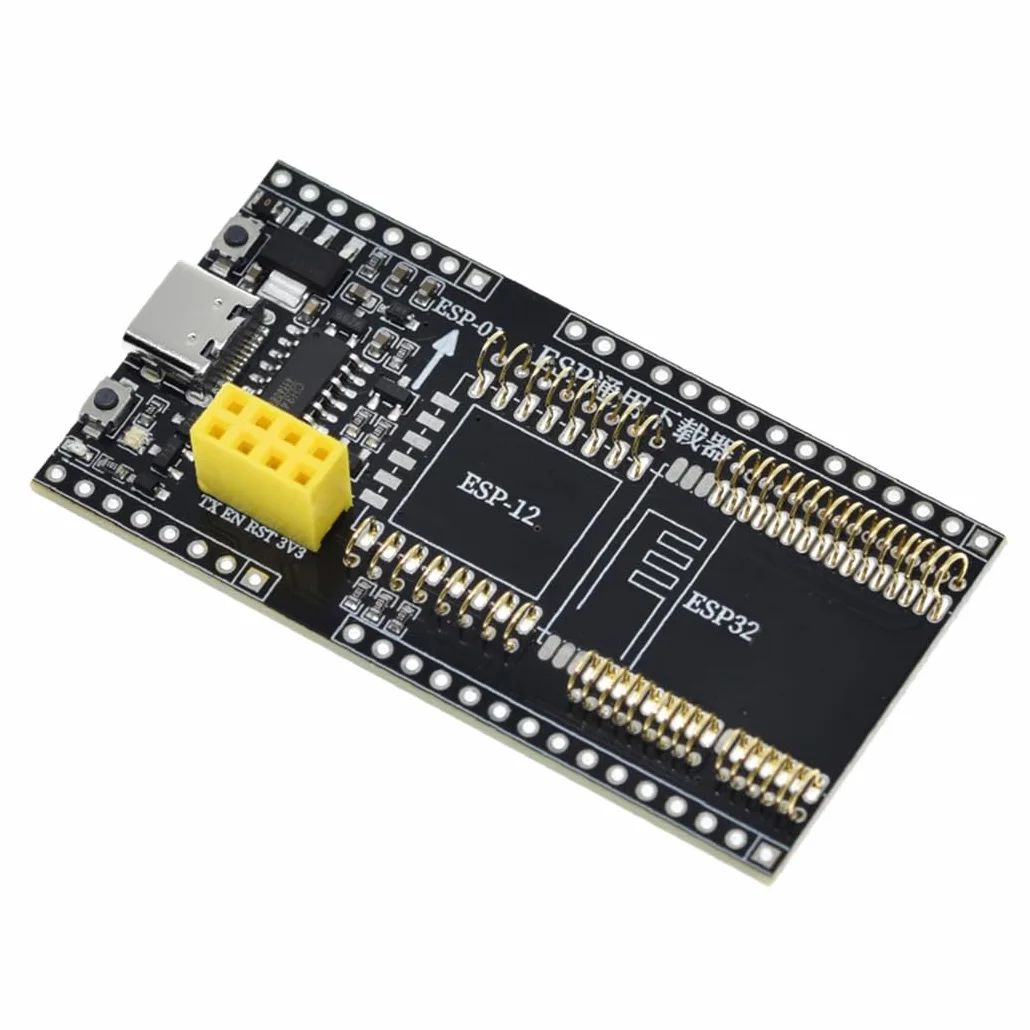 Hailege ESP01 ESP12 ESP32 Development Board Programmer ESP8266 Series Universal Downloader Burn-in Fixture Test Board Programmer Socket for ESP-01 ESP01S ESP12 ESP32 CH340 Drive