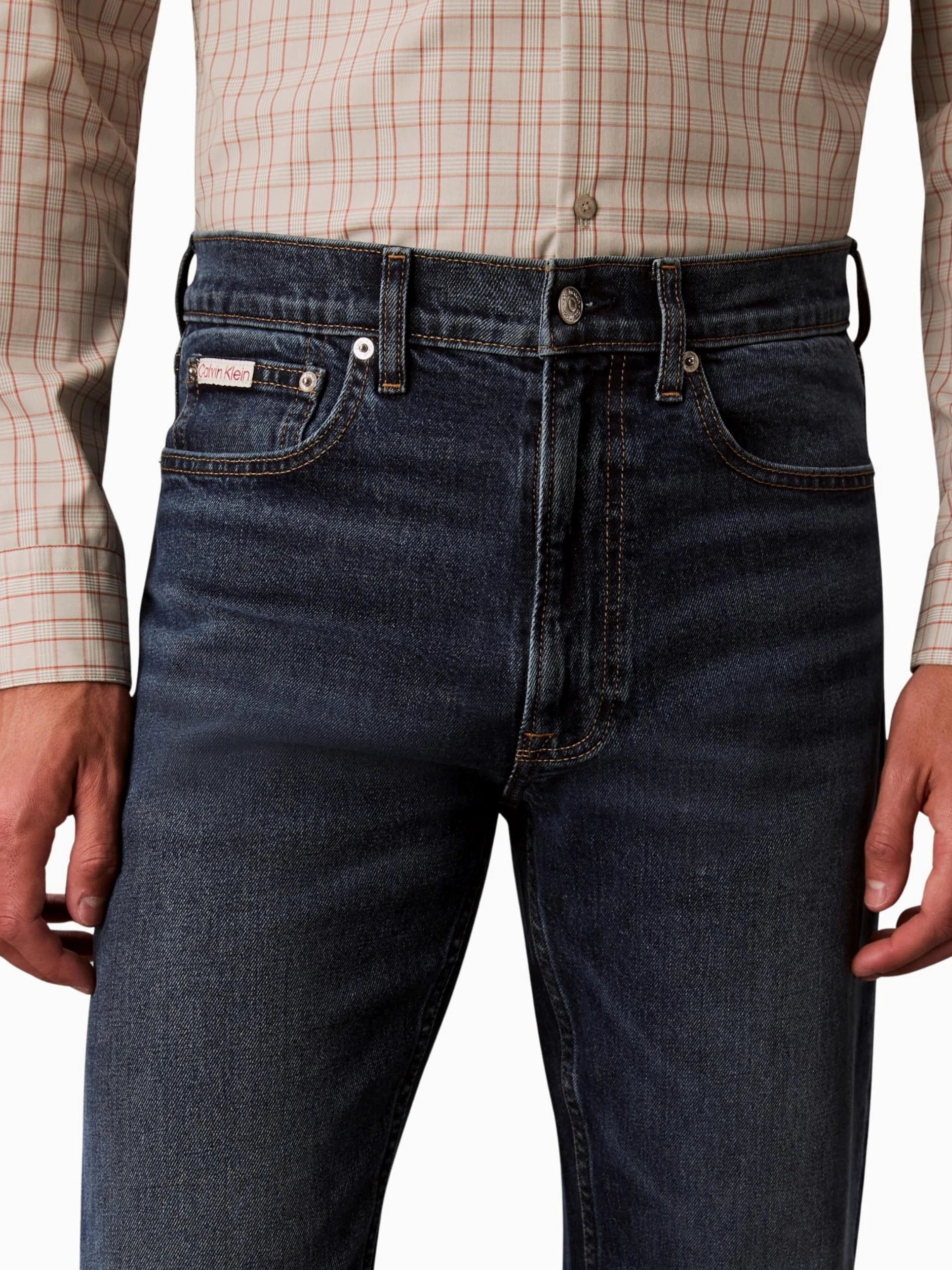 Calvin Klein Stndrd Strght Oil Slick Jean Lv04lb782g - Dżins Mężczyźni