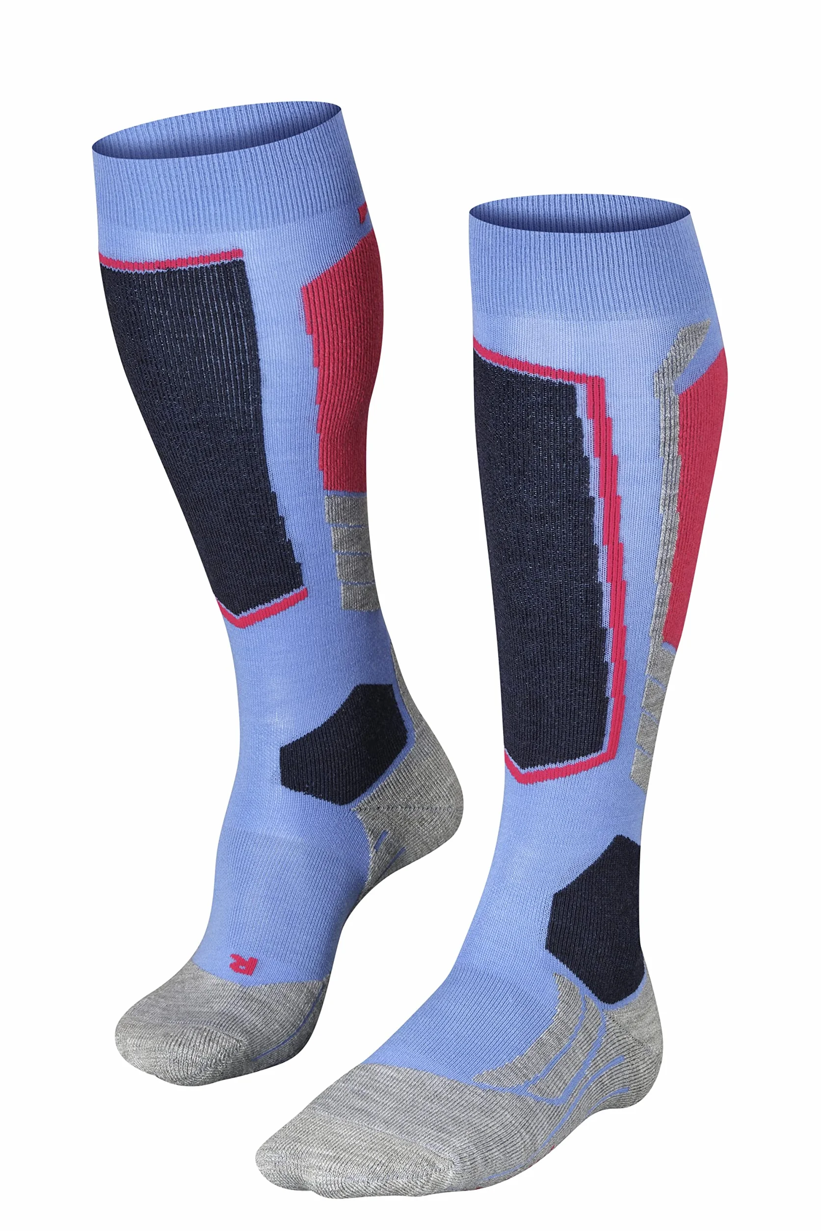 FALKE Kobiety Skarpety narciarskie SK2 Intermediate W Kh Wełna ciepłe grube 1 Para, Niebieski Blue Note 6545, 37-38
