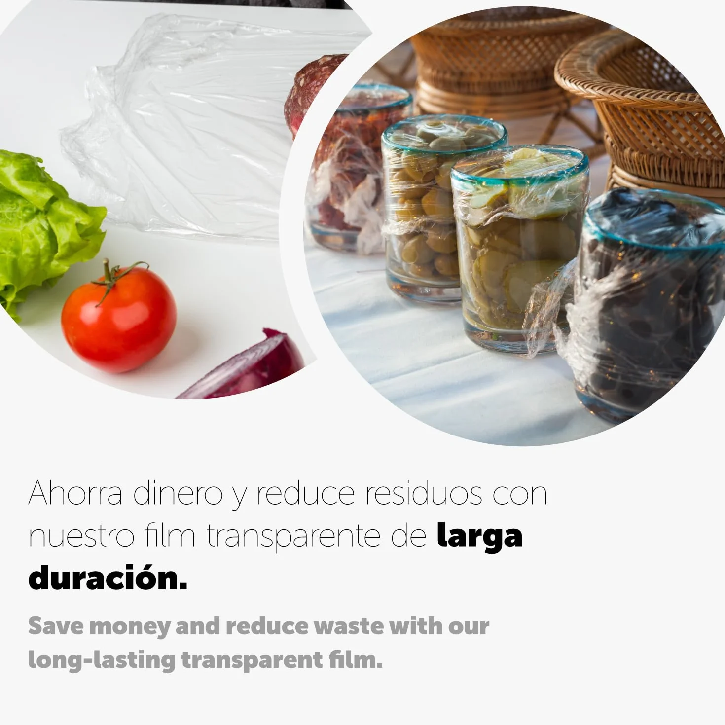 Film Transparente Alimentario, Film Transparente, Papel Film para Alimentos, Film Transparente PVC Resistente, Rollo Film Cocina 30cm x 200m, Film Industrial Cocina · m-office (30x200, 1u)