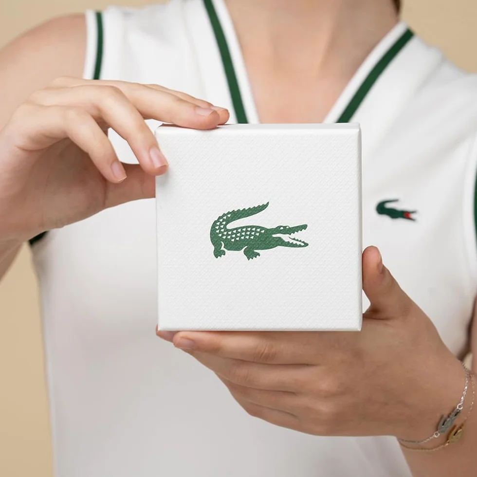 Lacoste Damska bransoletka z kolekcji CROCODILE w kolorze goździkowego