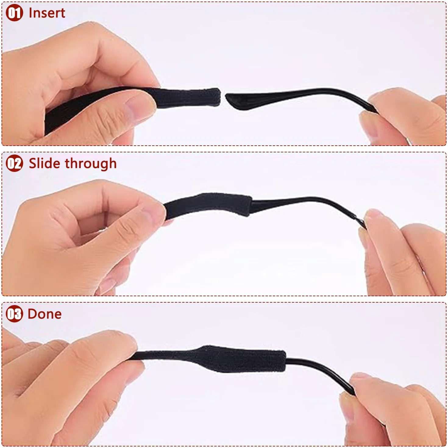 6 sztuk Regulowany Sznurek do Sportowych Okulary Przeciwsłoneczne, Sznurowane Okulary Sportowe Antypoślizgowe Pasek Do Okularów, Łańcuch Do Okulary Przeciwpoślizgowe Pasek Do Biegania, Campingu,