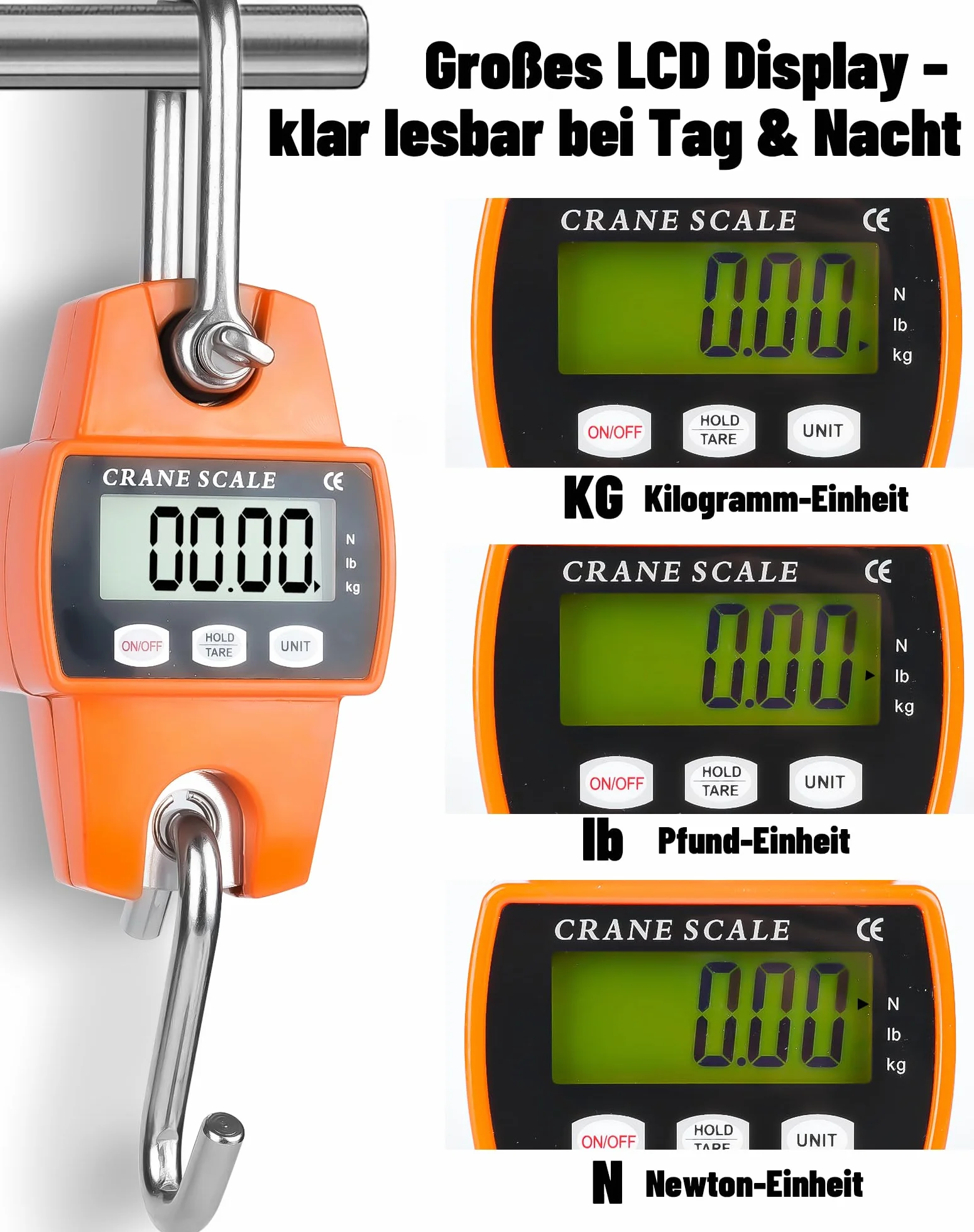 Cyfrowa waga wisząca 300 kg 50 g precyzyjna waga dźwigowa elektroniczna