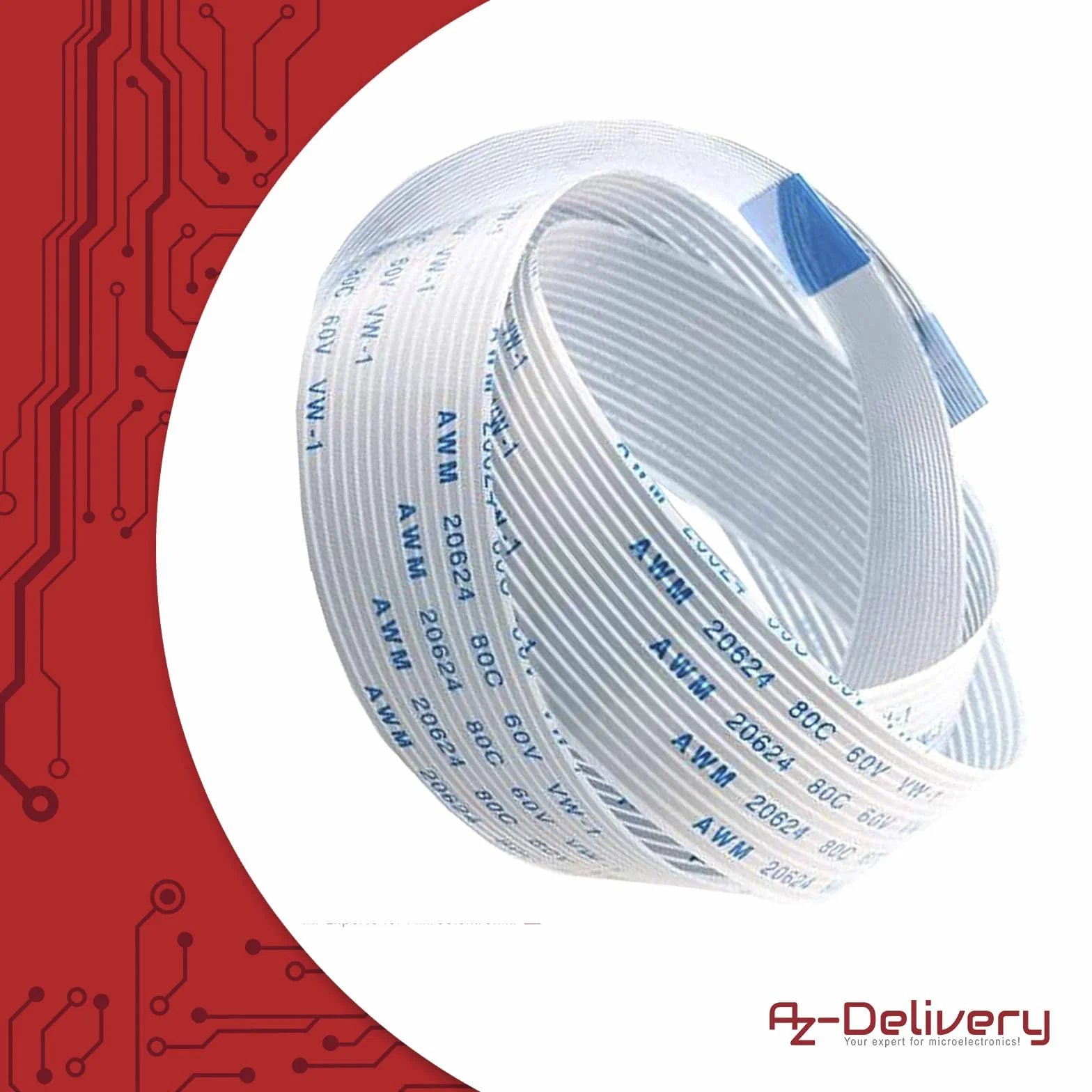 AZDelivery Wymienny przewód elastyczny 50 cm kompatybilny z kamerą/wyświetlaczem Raspberry Pi
