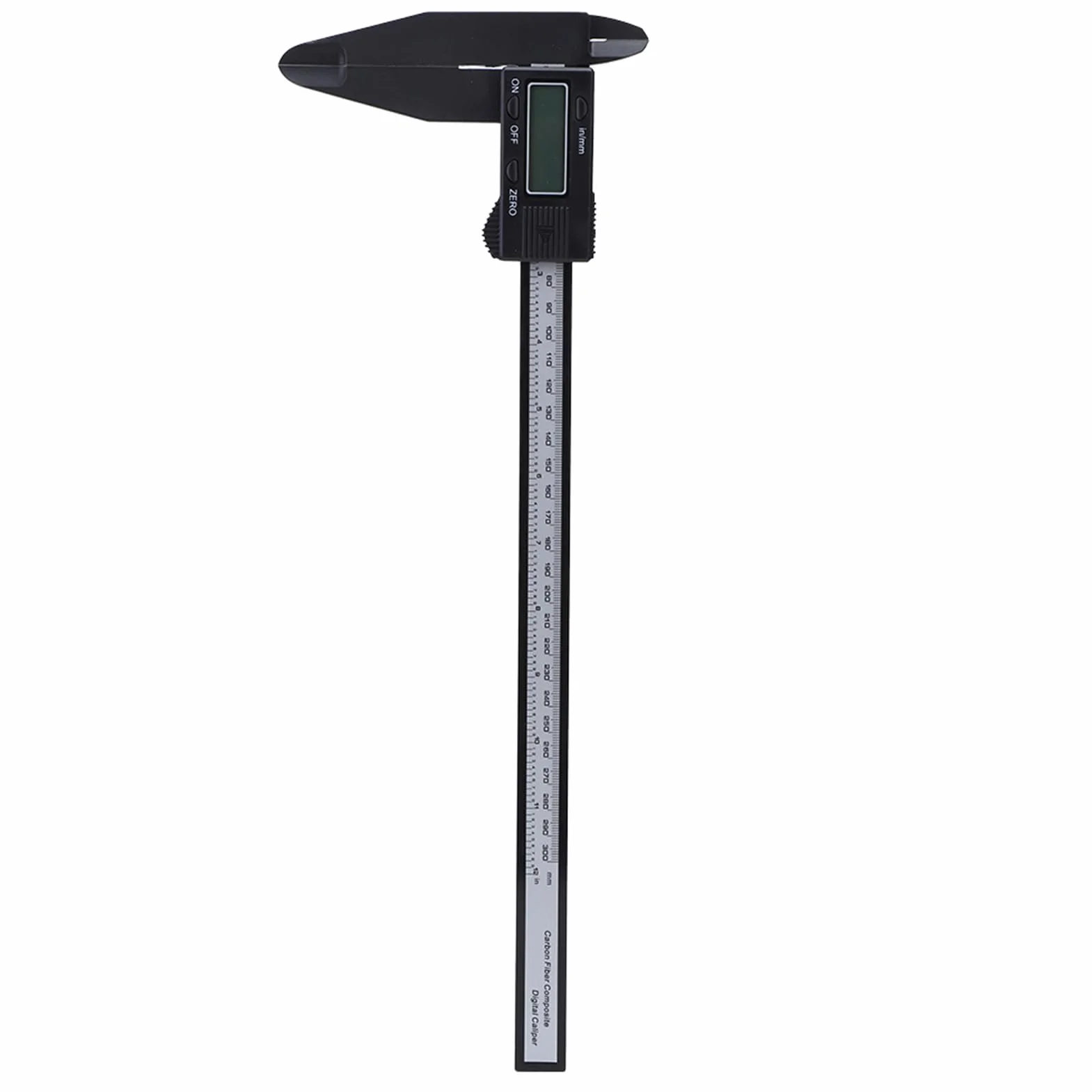150MM 300mm Cyfrowy Elektroniczny, Linijka Węglowa Suwmiarka 150MM Długi Pazur Bateria 150MM z Przyrządem Pomiarowym o Długiej Szczęce (Karbonowy zacisk o długości 300 mm)