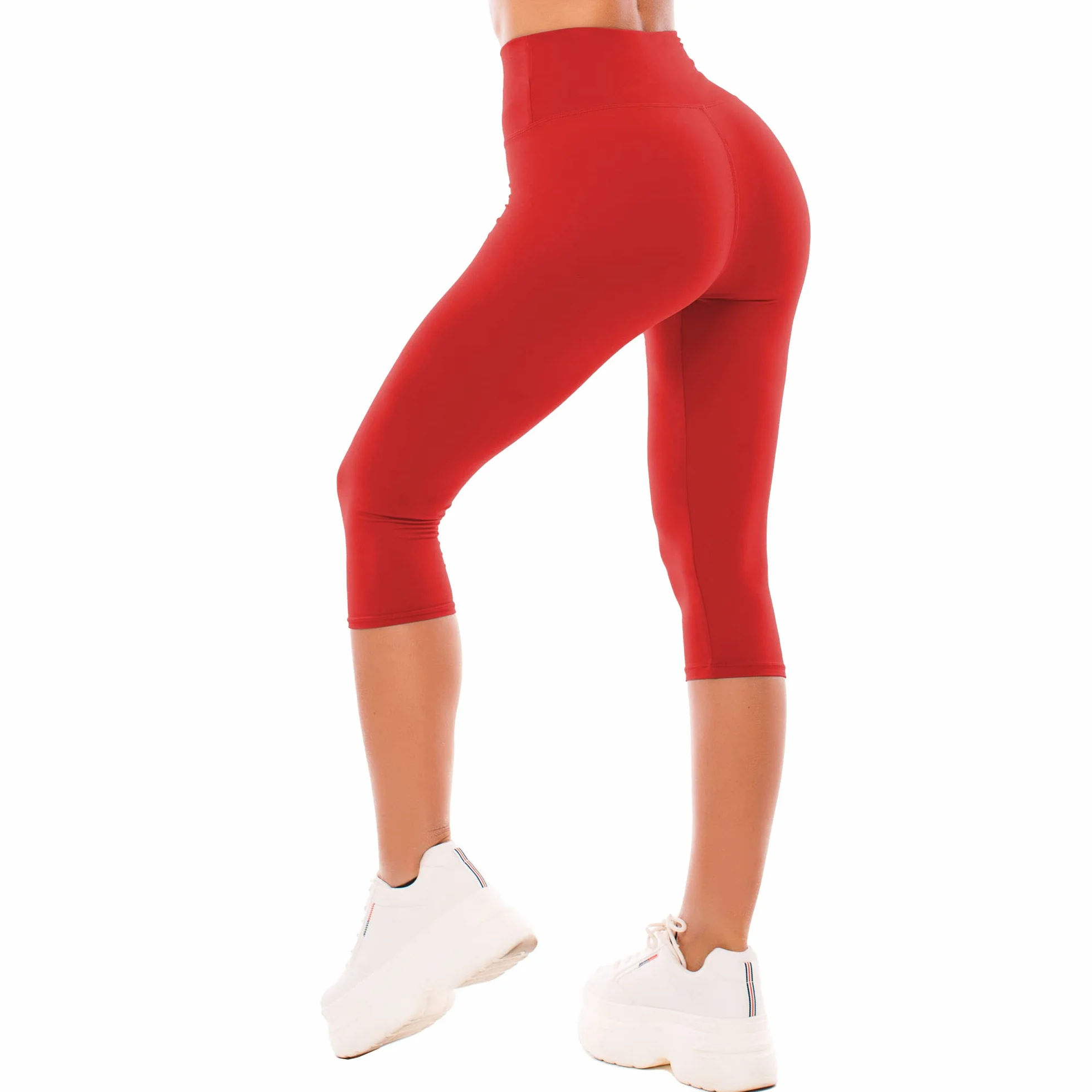 Sinophant Legginsy damskie capri z wysokim stanem i nogawkami 3/4, na lato, krótkie, do ćwiczeń, jogi, nieprzezroczyste, elastyczne, miękkie, do uprawiania sportu lub na co dzień