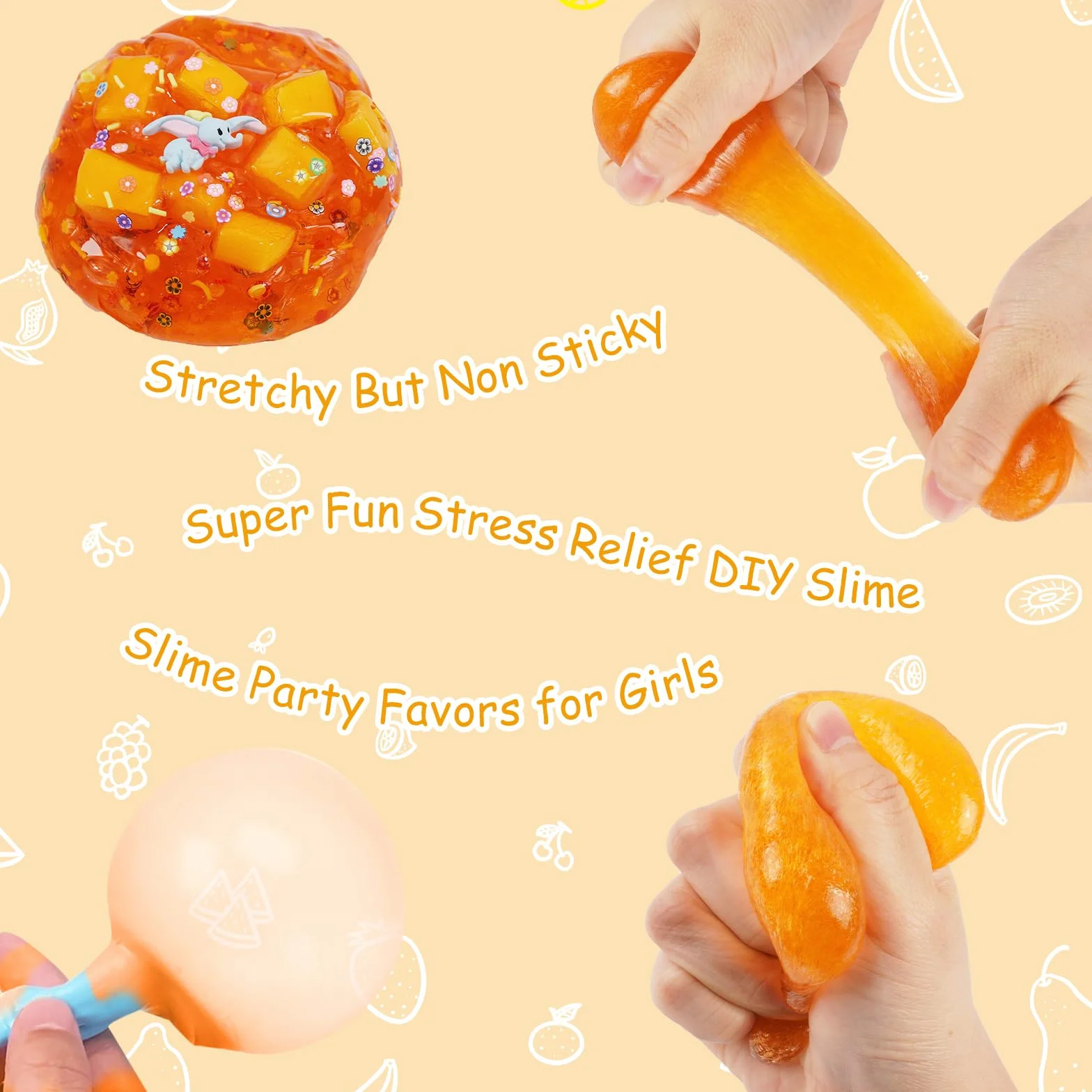 Ainiv Zestaw 6 sztuk Clear Slime, kolorowy, puszysty szlam dla dzieci, prezent na imprezę dla dzieci, urodziny, Wielkanoc, Boże Narodzenie, Nowy Rok, prezent dla dziewcząt i chłopców w wieku 6, 7, 8,