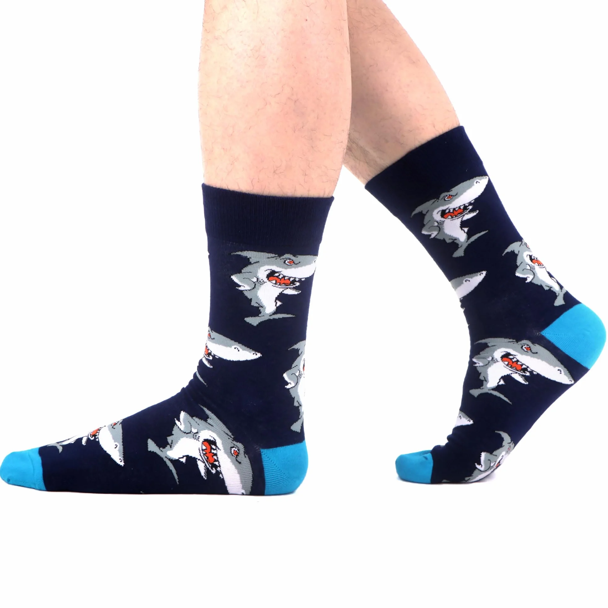 WeciBor Męska sukienka fajna kolorowa fantazyjna nowość zabawna codzienna czesana bawełna Crew Socks Pack