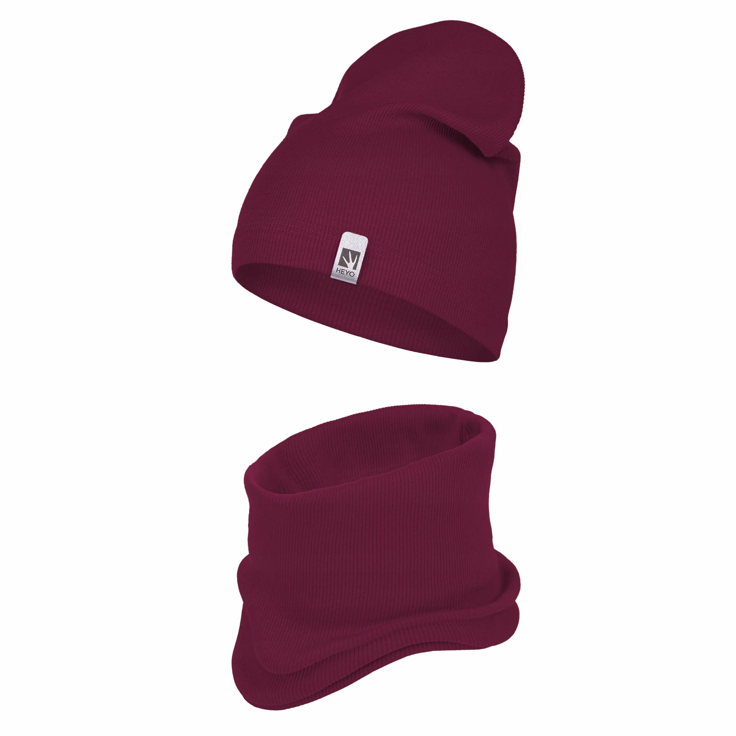 HEYO Zestaw czapka beanie i szal kominowy dla dzieci z dzianiny