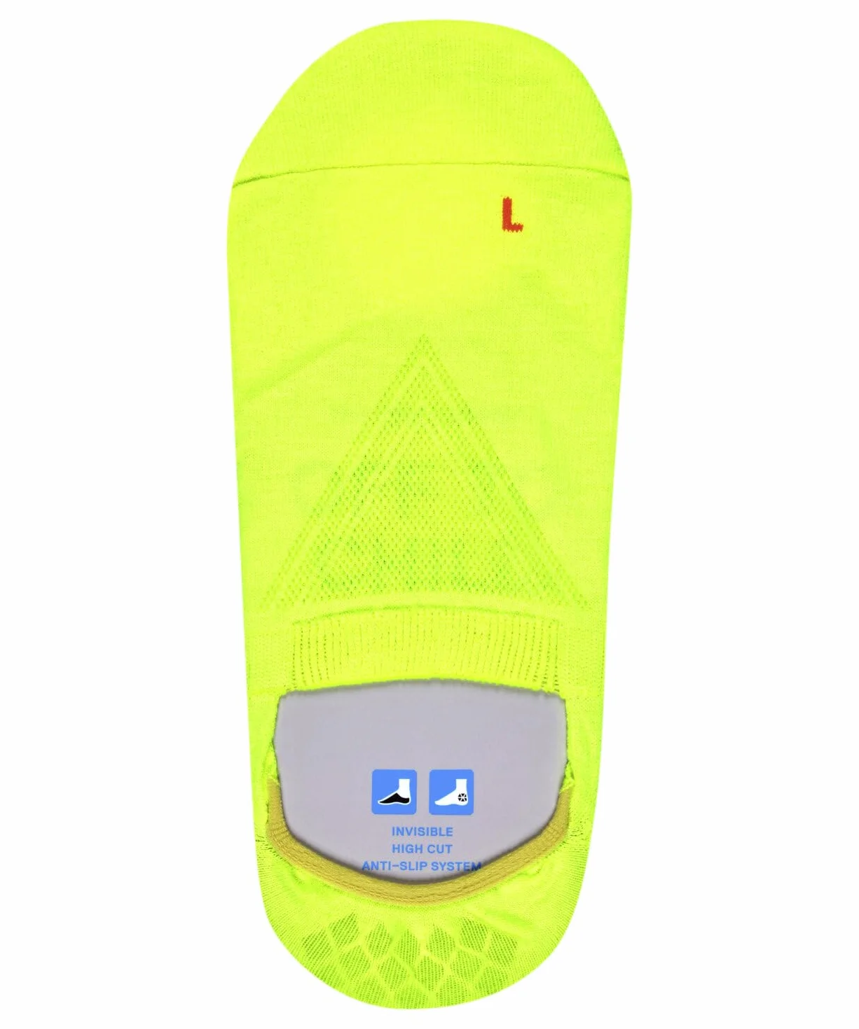 FALKE Uniseks Stopki Cool Kick Invisible U In materiał funkcyjny niewidoczne jednokolorowe 1 Para, Żółty Lightning 1325, 42-43