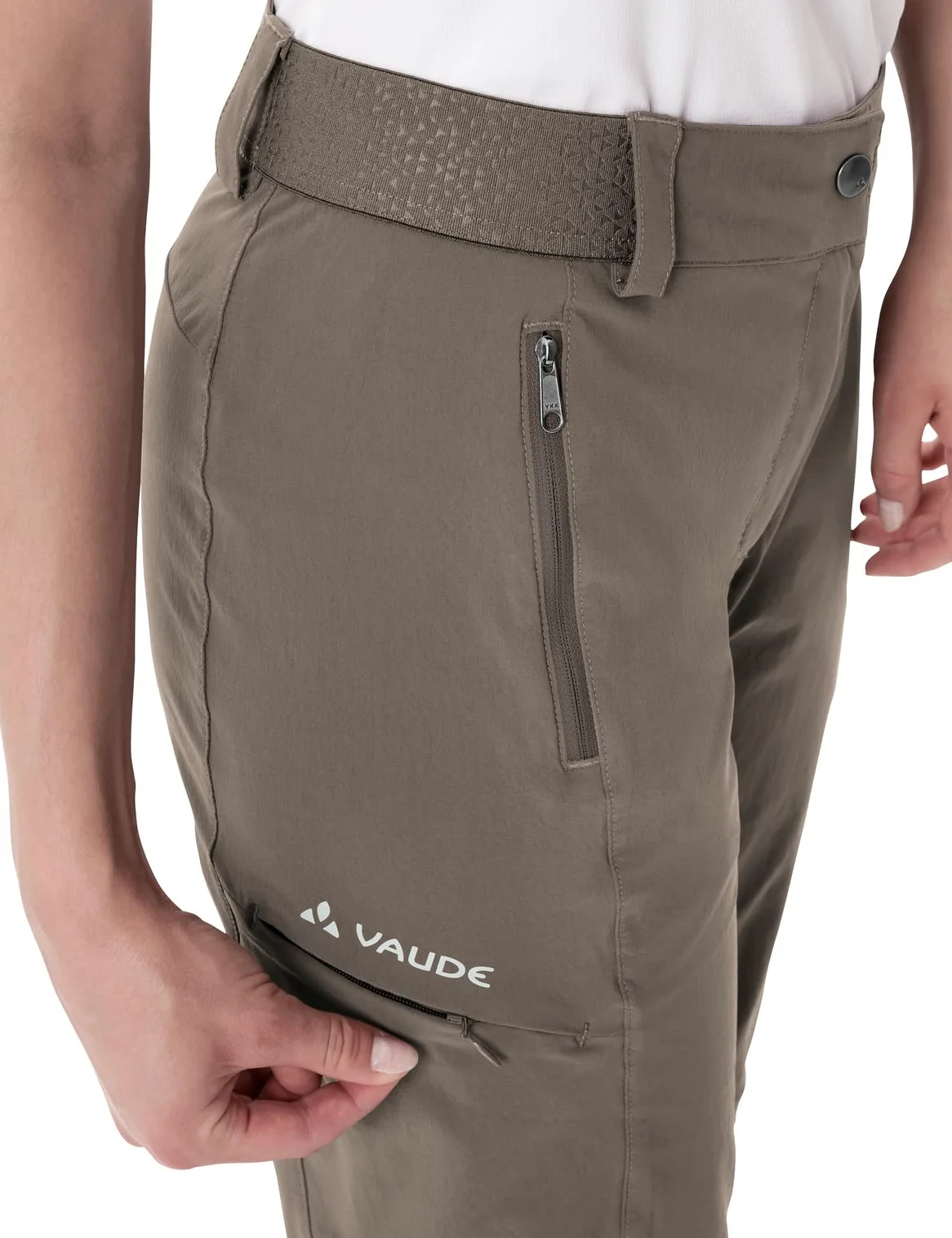 VAUDE Damskie spodnie trekkingowe z odpinanymi nogawkami Farley Stretch III, wodoodporne spodnie outdoorowe, rozciągliwe, oddychające spodnie trekkingowe z gumowym ściągaczem, wygodne, wiatroszczelne i szybkoschnące
