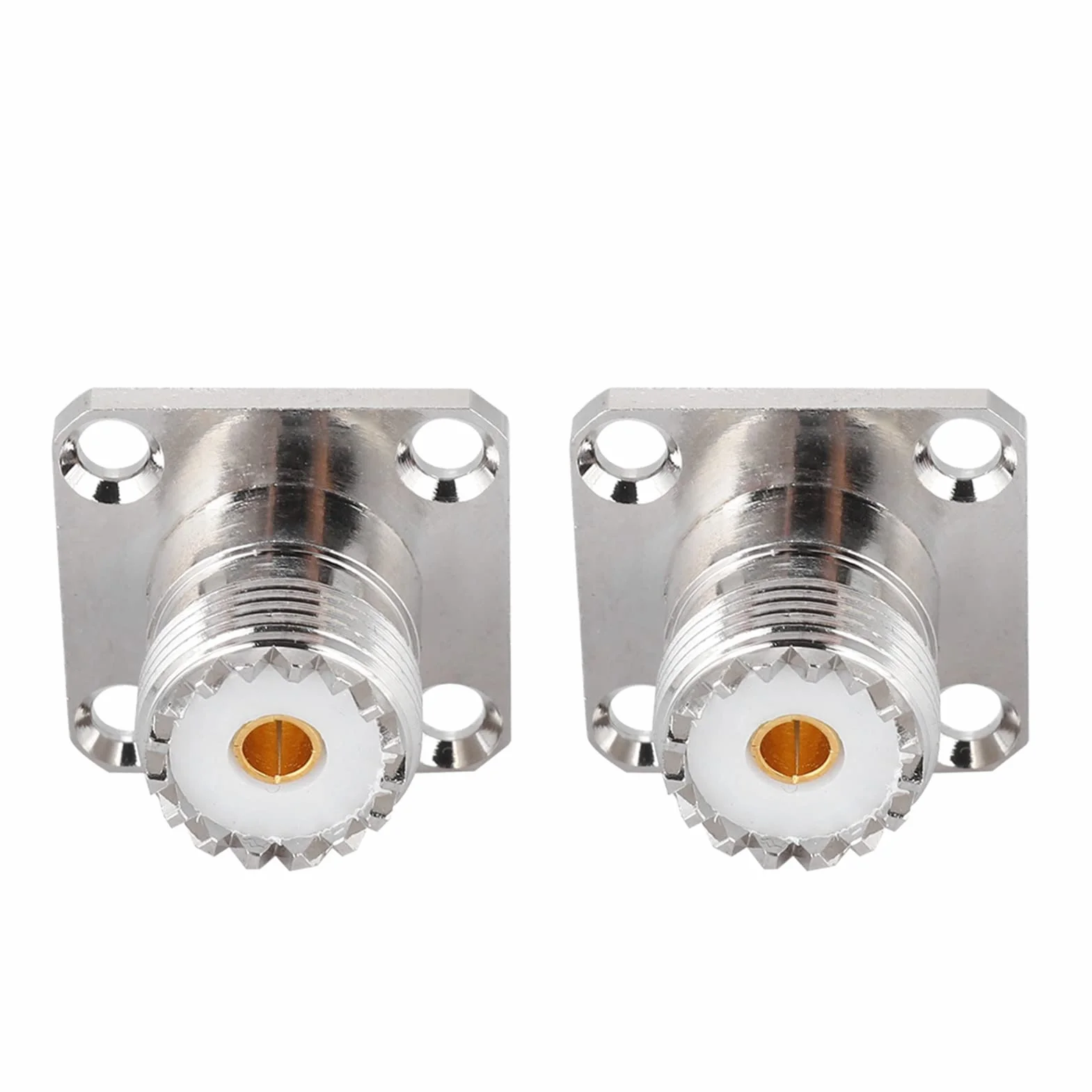 Topiky 2 sztuki gniazdo UHF SO239 Jack 4 gniazdo gniazdo panel Chassis Mount RF adapter koncentryczny złącze koncentryczne