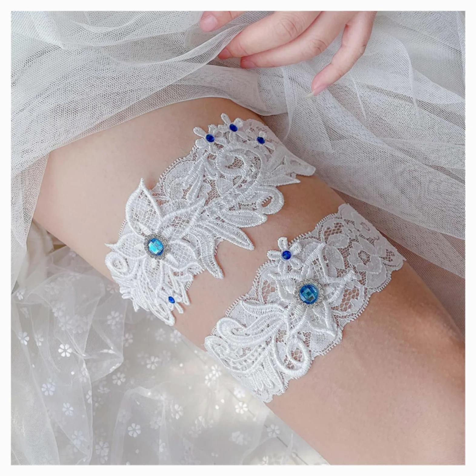 Elegancka koronka ślubna Elastyczny pas do pończoch Seksowny pierścionek na udo Bal Cosplay Akcesoria ślubne (kolor: czerwony, rozmiar: jeden rozmiar) (czerwony jeden rozmiar) (fioletowy jeden rozmi