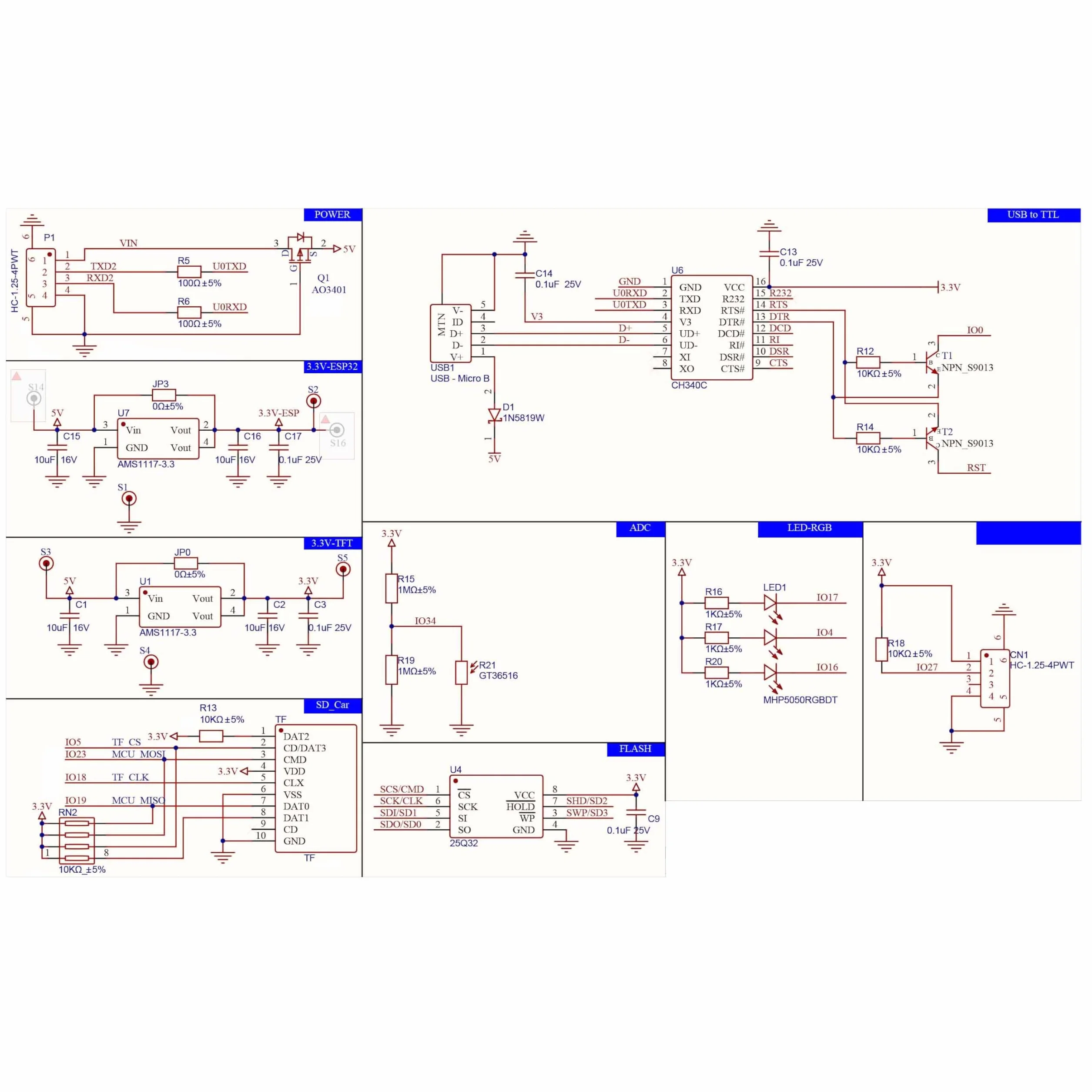 DIYmalls ESP32-2432S028R ESP32 żółty wyświetlacz rezystancyjny ekran dotykowy 240x320 TFT LCD moduł CYD płytka rozwojowa do Arduino IDE (2 sztuki)