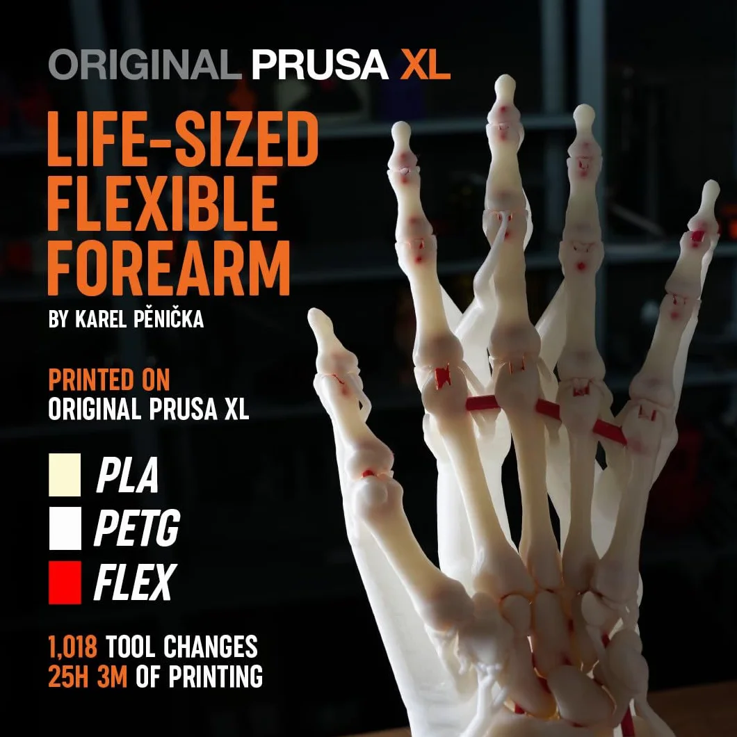Original PRUSA Drukarka 3D XL zmontowana 5 głowic narzędziowych, drukarka 3D CoreXY na dużą skalę, zmontowana i przetestowana, pojemność konstrukcji 35 x 30 cm x 40 cm, 5 głowic