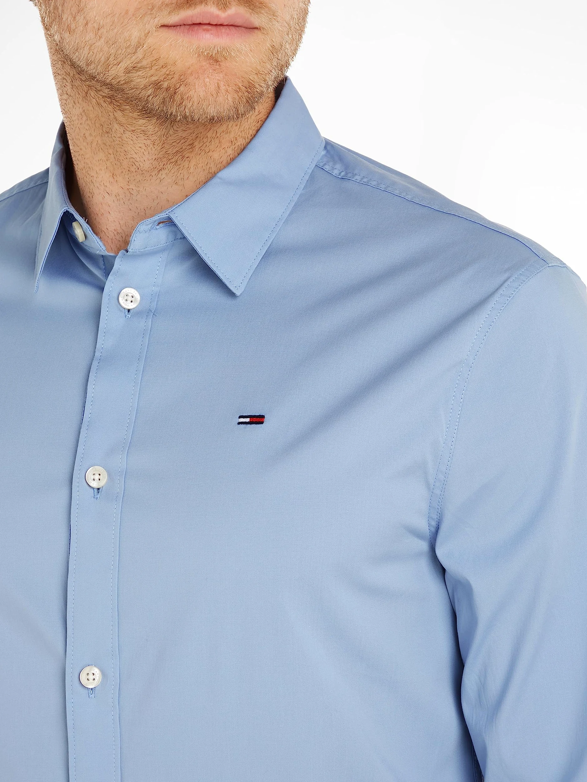 Tommy Jeans Oryginalna koszula męska ze stretchu Slim Fit