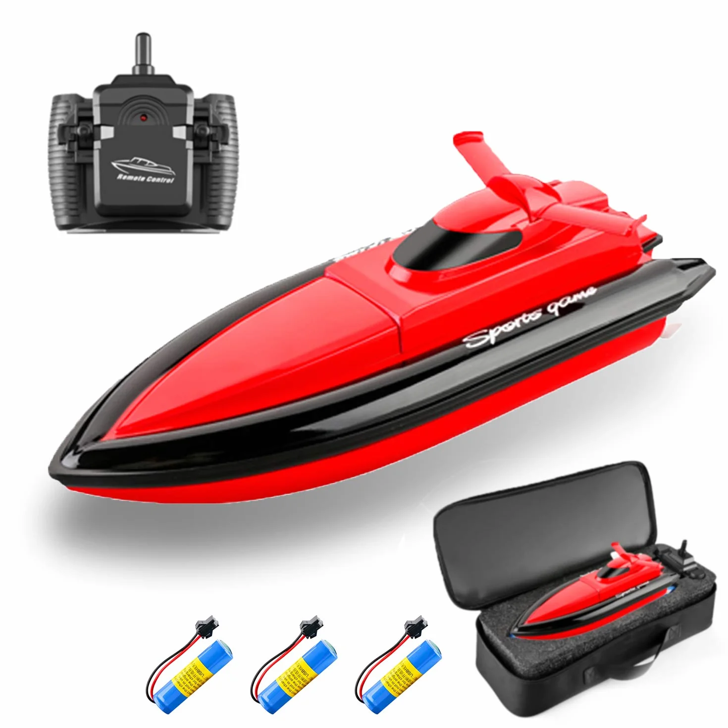 Goolsky Pilot RC Łodzie 2.4G 20km/h RC Łódź RC Zabawka Prezent dla dzieci Dorosłych Chłopców Dziewczyn z torbą