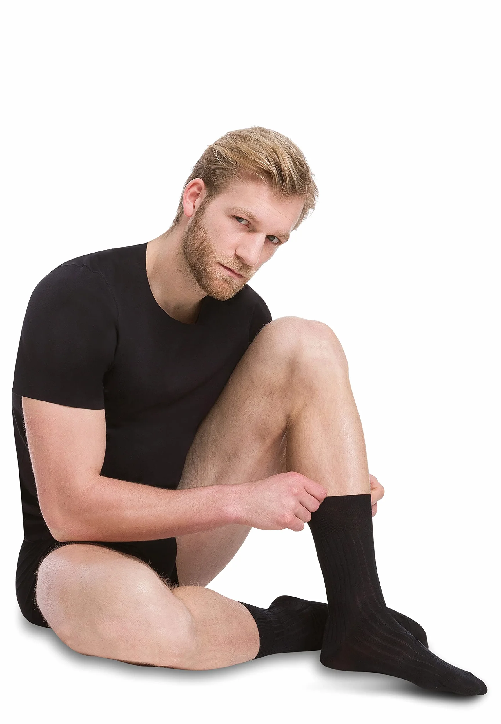 Wolford Męski podkoszulek męski Pure T-Shirt, czarny, XL