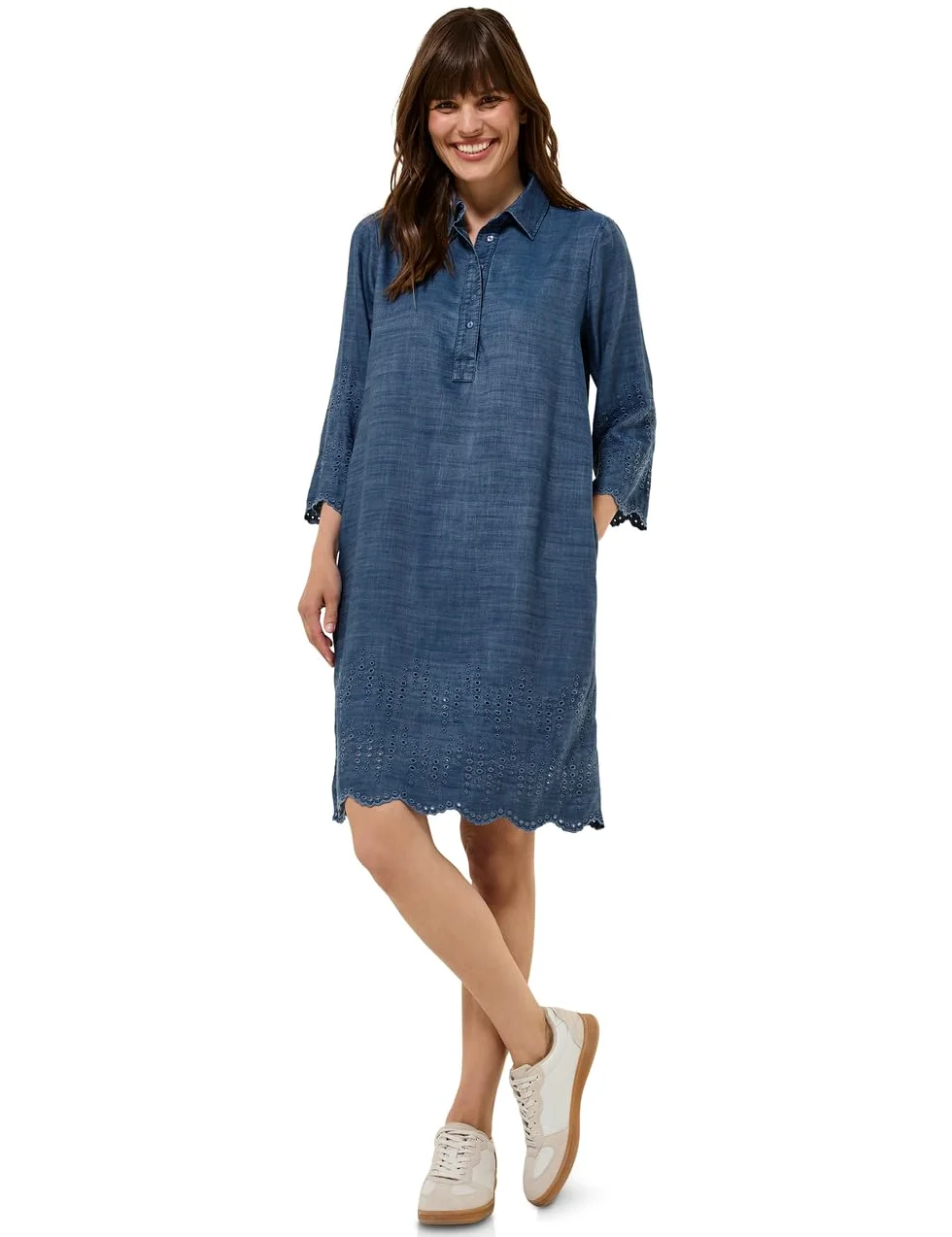 Cecil Sukienka damska, Mid Blue Wash, XL
