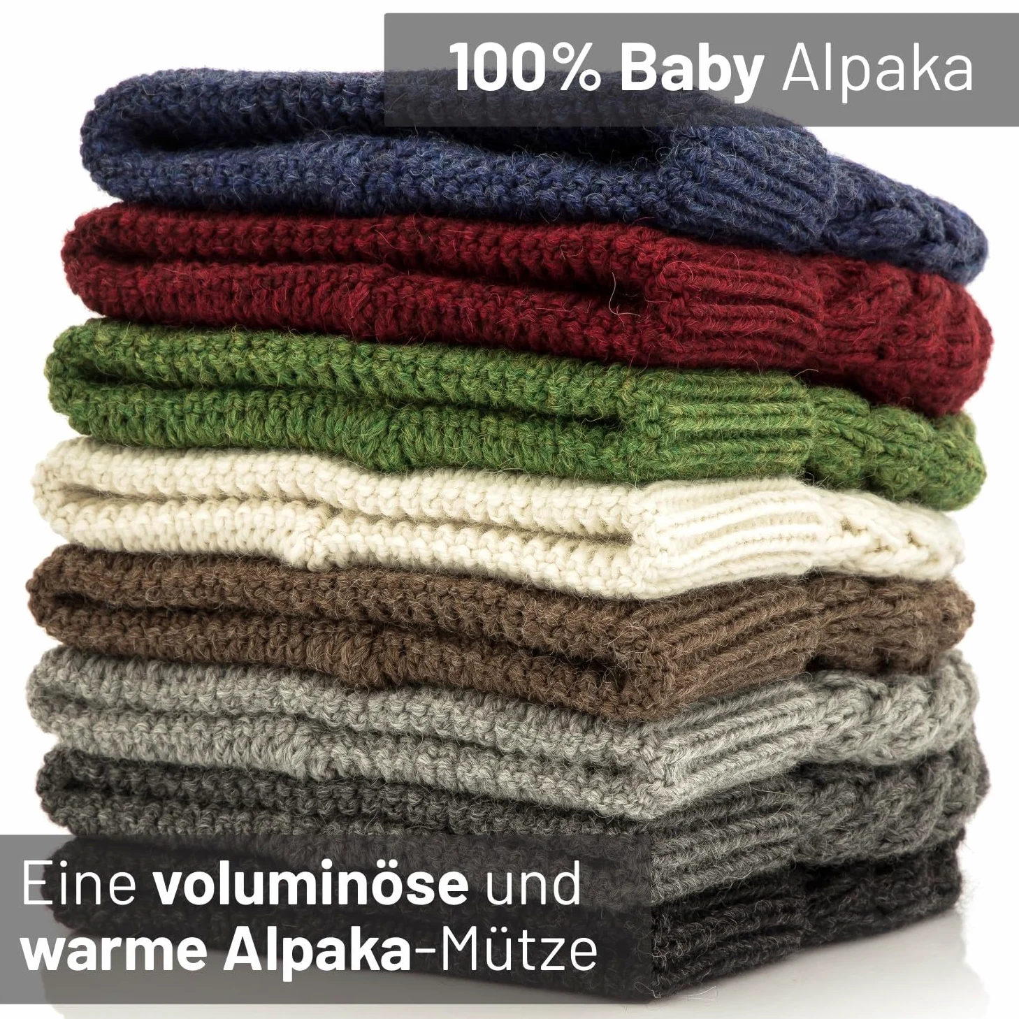 Miękka damska i męska czapka z alpaki ze 100% wełny alpaki w 8 kolorach - wysokiej jakości zimowa czapka dzianinowa/czapka wełniana Beanie firmy HansaFarm, Braun - NFA06, jeden rozmiar