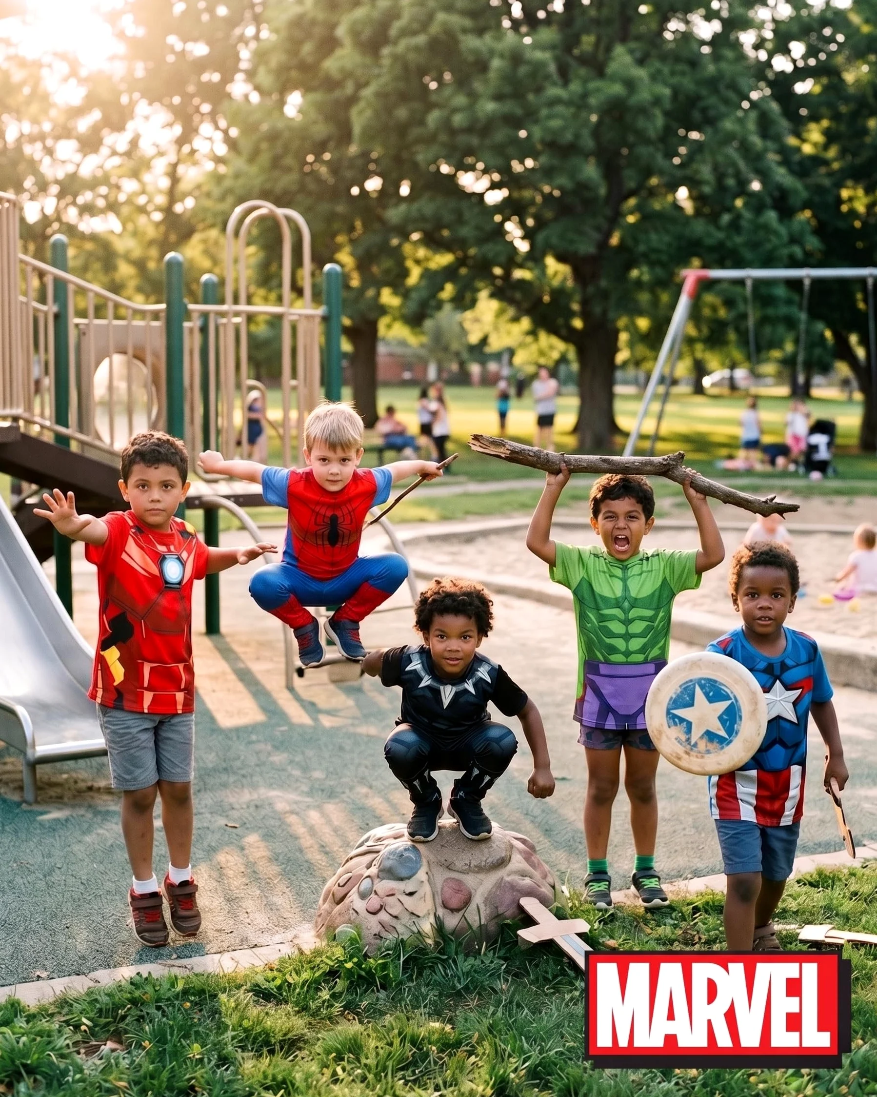 Marvel Avengers T-shirt chłopięcy - 5 sztuk koszulek superbohaterów Spider-Man Hulk Captain America Iron Man Black Panther (2T-16), Marvel Multi Hero, 2 lata, Marvel Multi Hero, 24 miesi?cy