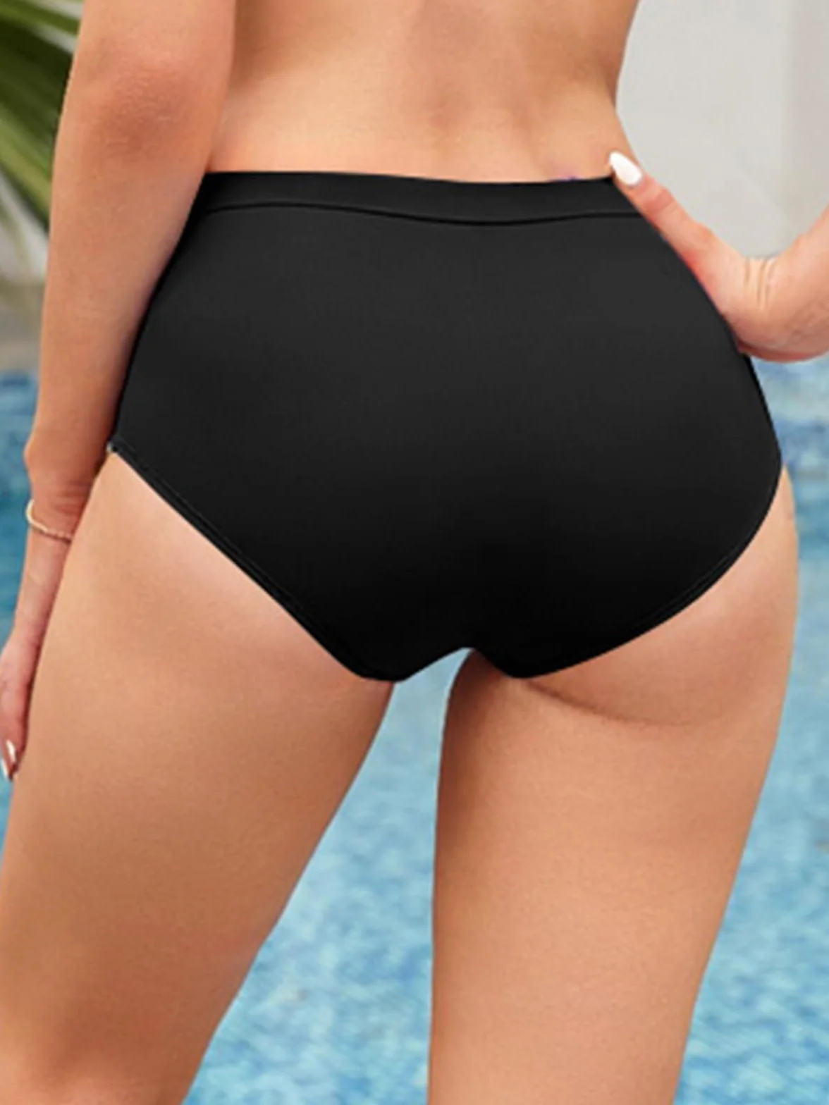 SHEKINI Damskie spodnie bikini, wyszczuplające brzuch, klasyczne spodenki kąpielowe dla kobiet, do pływania, na plażę, sportowe szorty plażowe, z kieszeniami