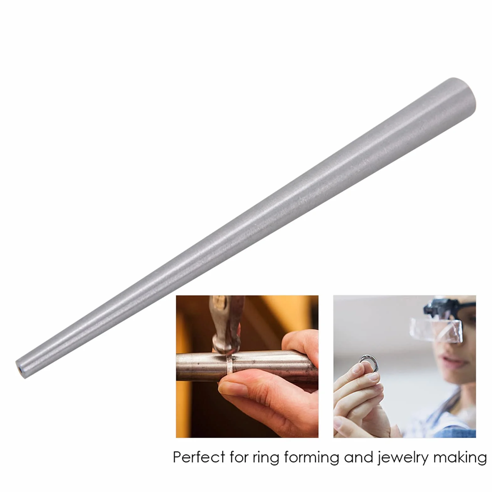 Stalowy trzpień, Stick Mandrel Sizer Narzędzie do Biżuterii Pierścionek Ring Forming (18,5 cm) Okrągły Sizer Stick Uk Prime ze Stali Nierdzewnej Powiatnik