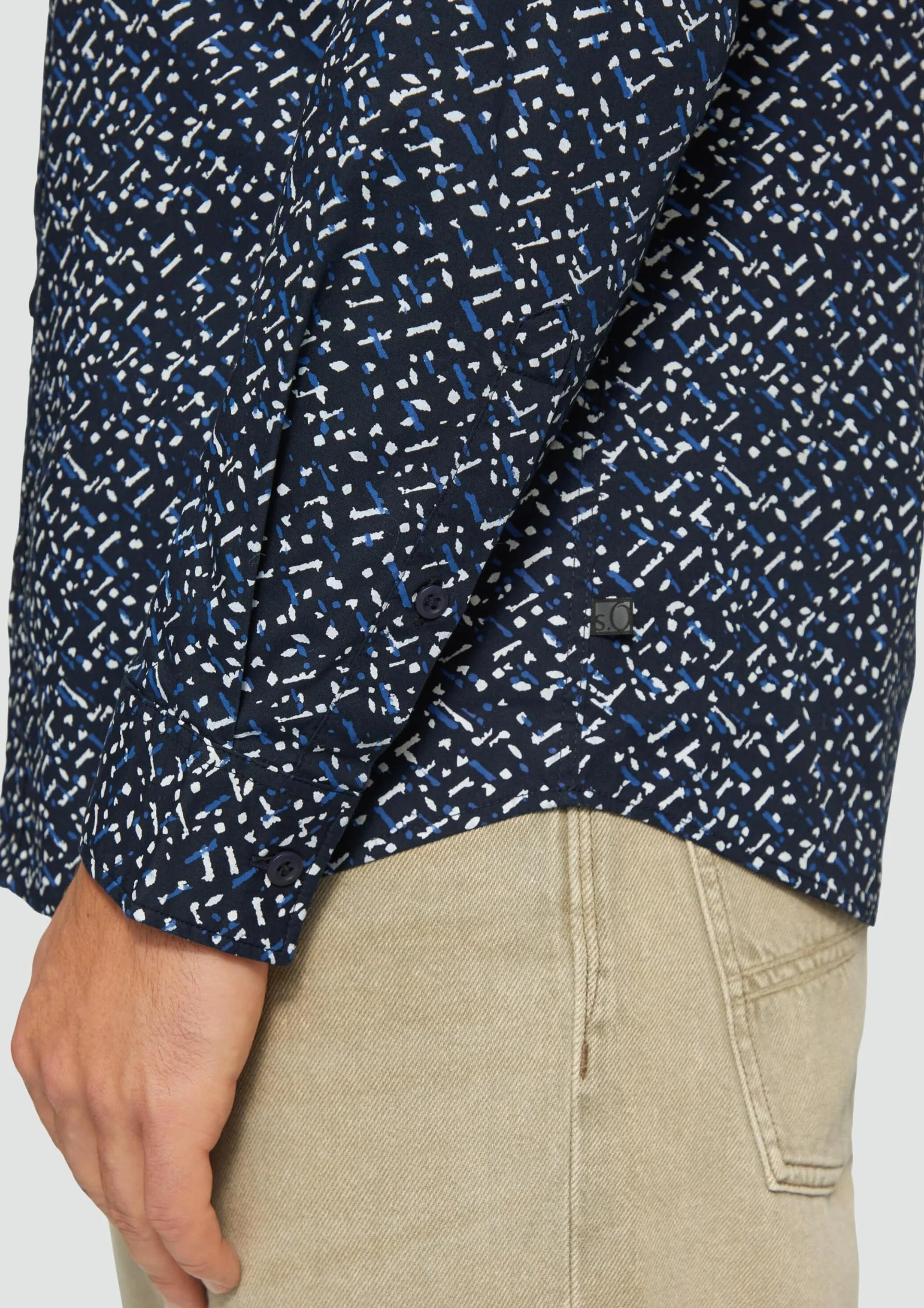 s.Oliver Slim Fit Wzorzysta koszula z popeliny 3XL
