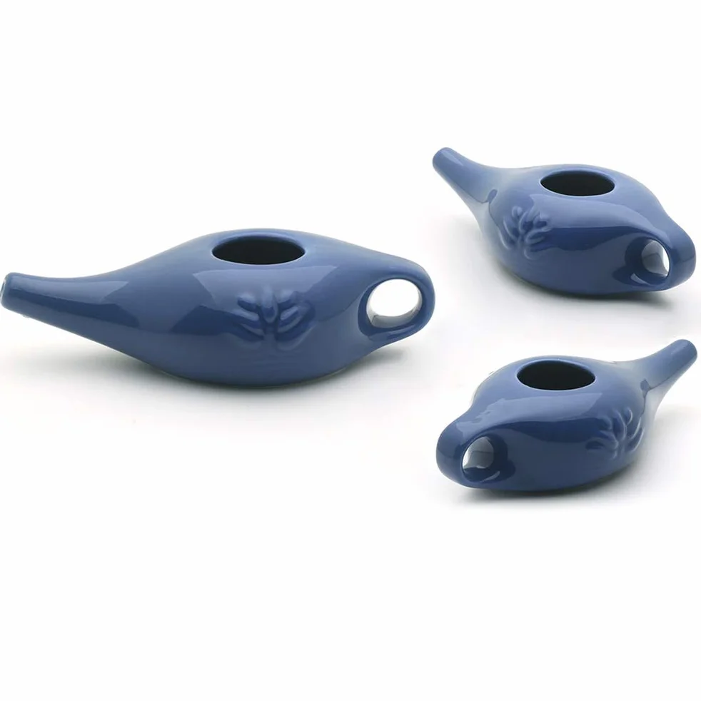 Keramik Neti Pot Yoga profesjonalna płukanka do nosa garnek do płukania nosa, wygodny wylot do spłukiwania nosa, 250 ml