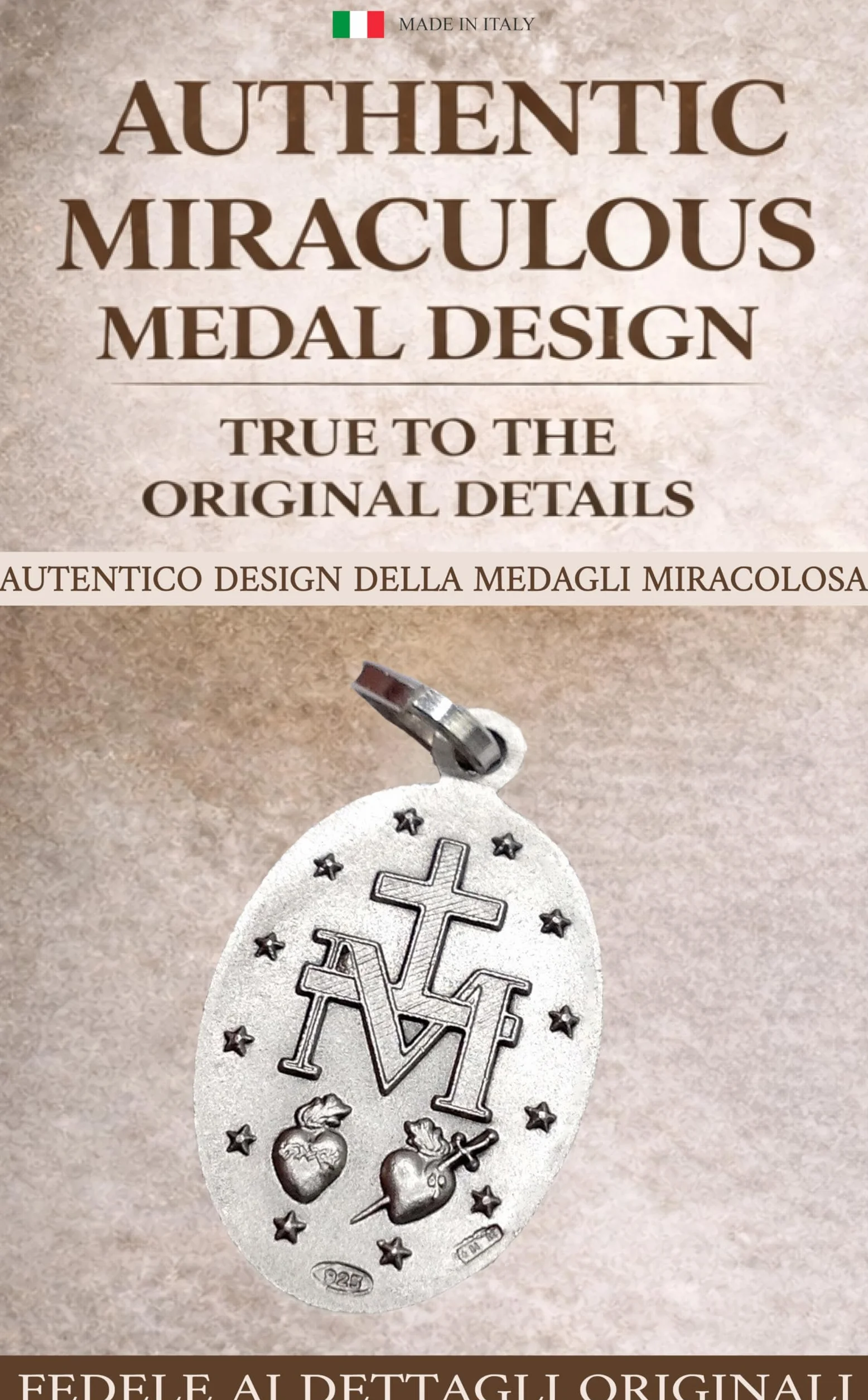 MEDAL ZE SREBRA 925 - WYKONANY WE WŁOSZECH