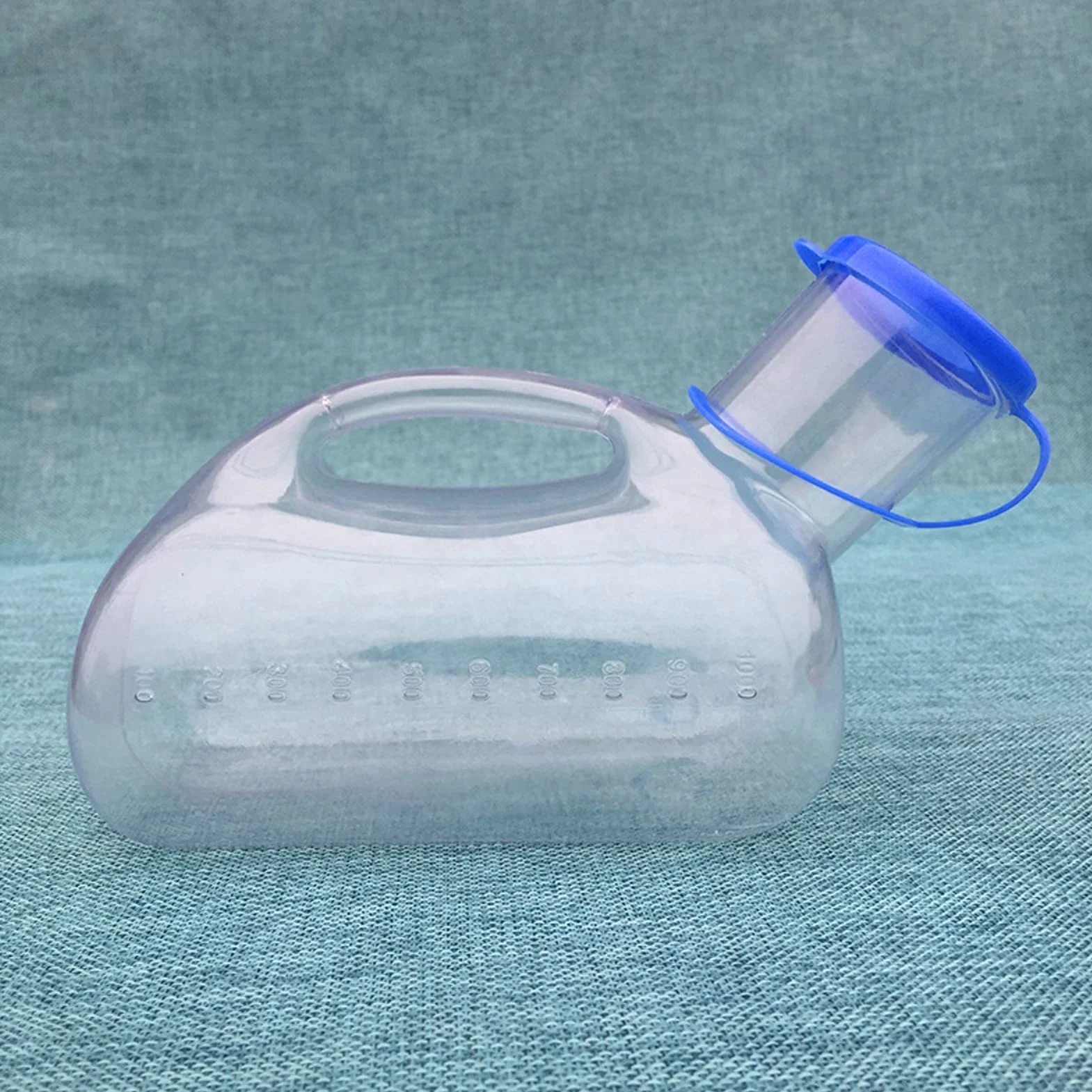 Pisuary dla Mężczyzn, Męskie Butelki Pisuarowe 1000 Ml Przenośny Pisuar Męski z pokrywką Przezroczysty Plastikowy Pojemnik na Mocz Butelki Pee dla Podróżnych Osoby w Podeszłym