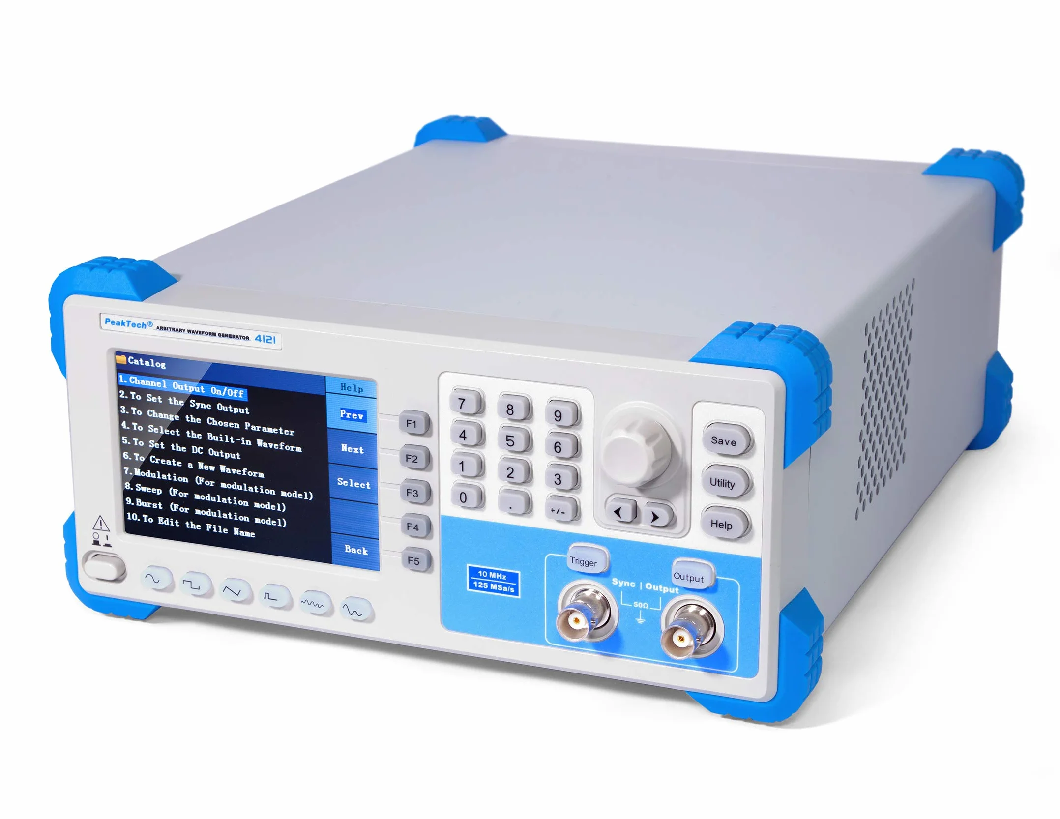 PeakTech P 4121-1-Kanałowy generator sygnałów arbitralnych ~ 1 µHz - 10 MHz ~ z wyświetlaczem TFT