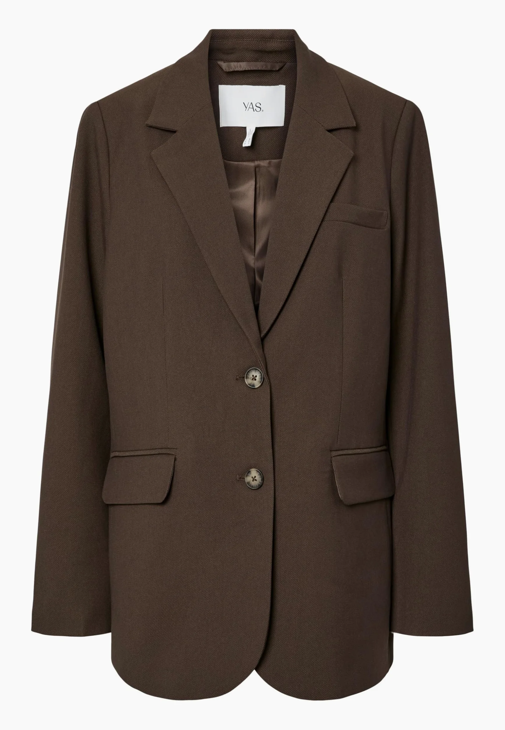 Y.A.S Yasreemaj Ls Blazer Noos, czekoladowobrązowy, 36