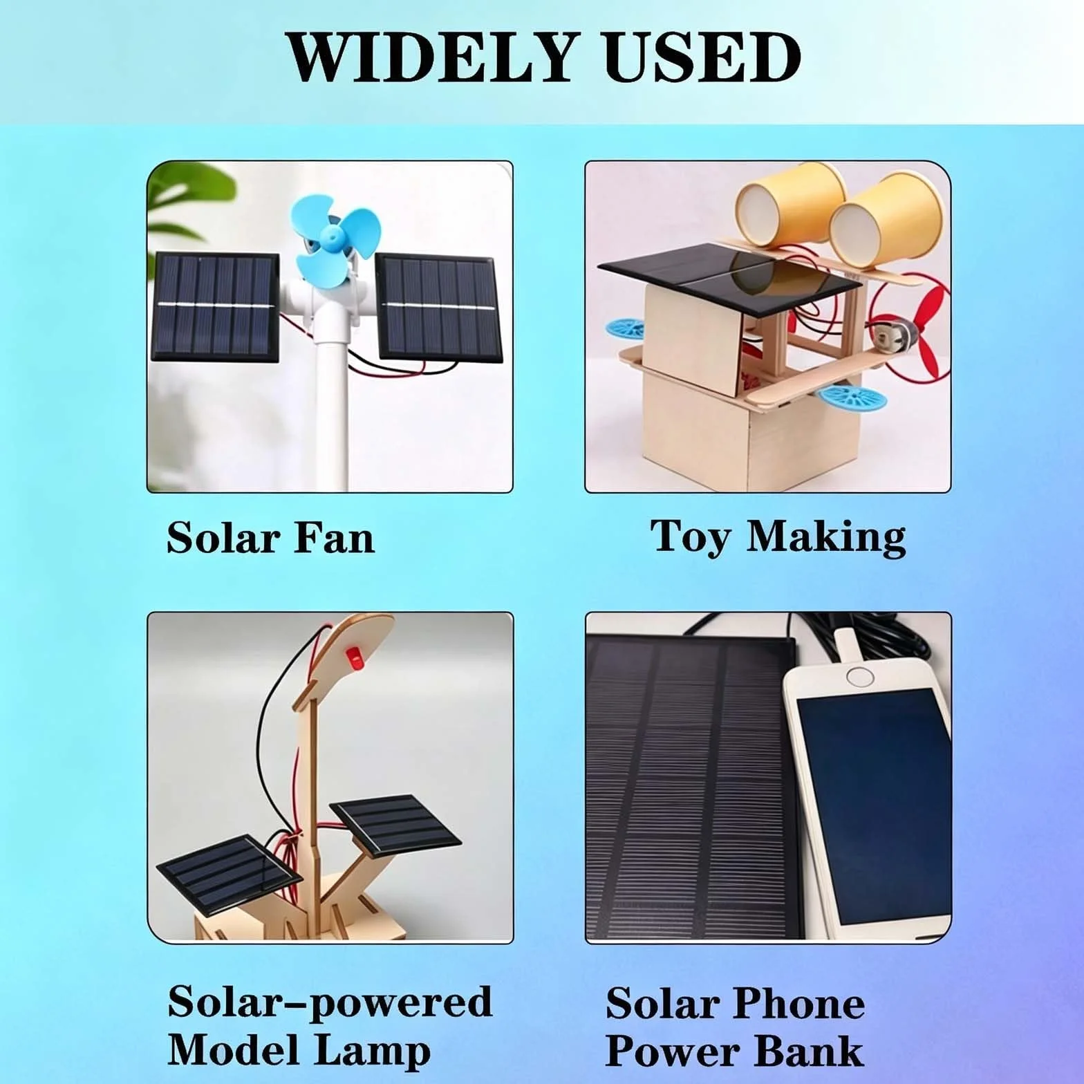 AK6080 moduł solarny 4 sztuki, zestaw z czerwono-czarnym kablem do elektrowni balkonowej, ogrodu, kampera, ładowania akumulatora 12 V, fotowoltaiczne, ogniwo słoneczne, panel słoneczny, mały, zestaw