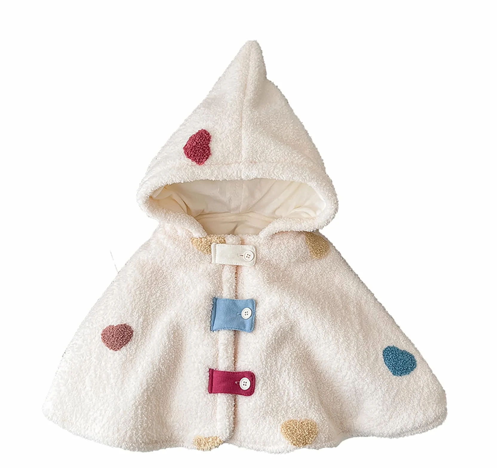 Baby Boys Girls Hooded Cape Wool Soft Ponczo Windproof Winter Autumn Outdoor Clothes Warm Scarf for Kids 0-3 Years