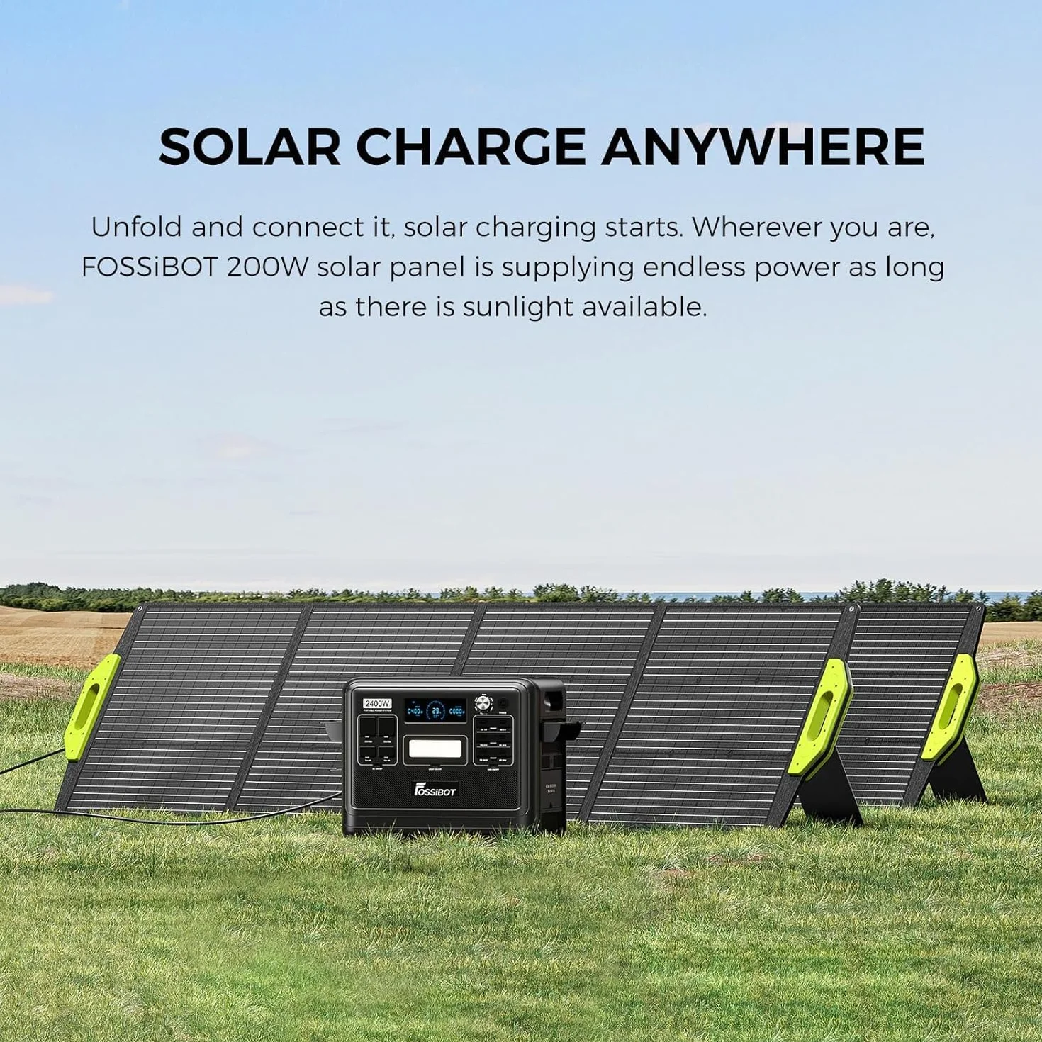 FOSSiBOT 200 W przenośny panel słoneczny SP200