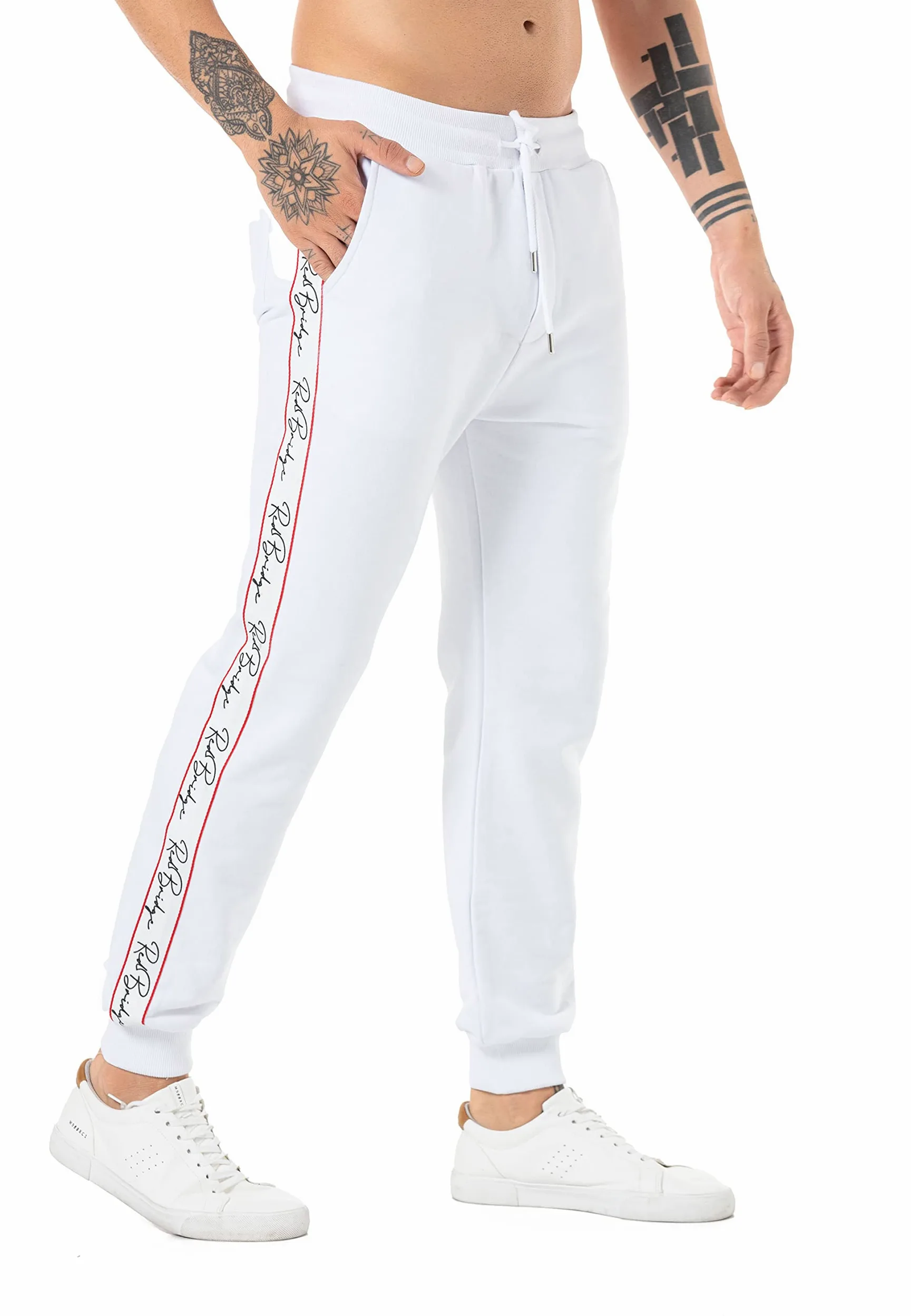 Redbridge Premium dres treningowy do biegania, 2 sztuki, z kapturem i spodnie kombinowane, Kolor biały, L