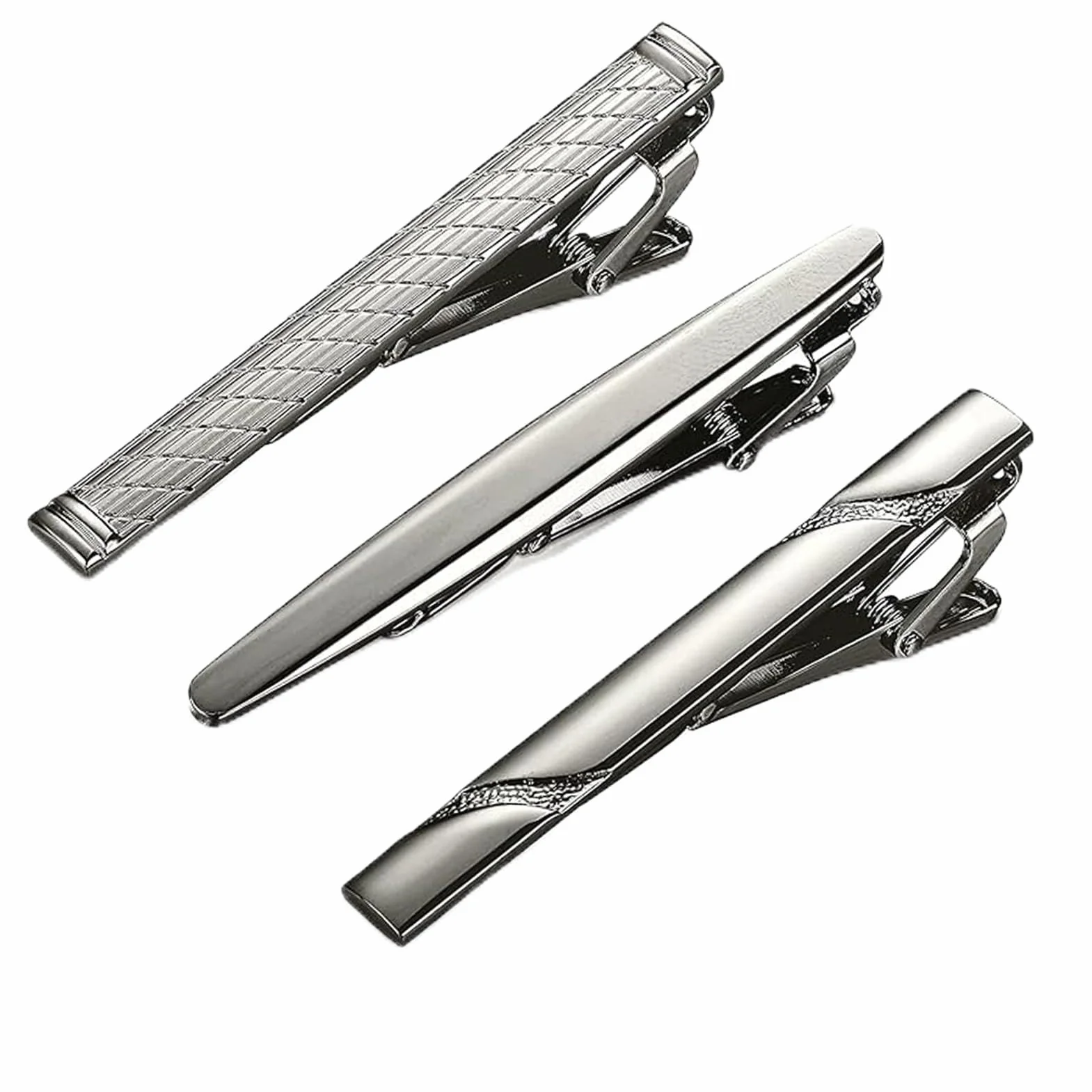 Zestaw 3 spinek do krawata dla mężczyzn – eleganckie spinki do krawata na różne okazje, NO, Skóra