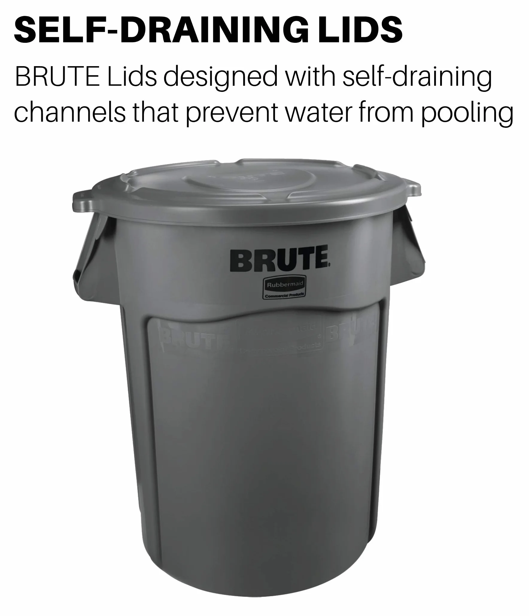 Rubbermaid Commercial Products FG261960BLA, pokrywka BRUTE - czarna