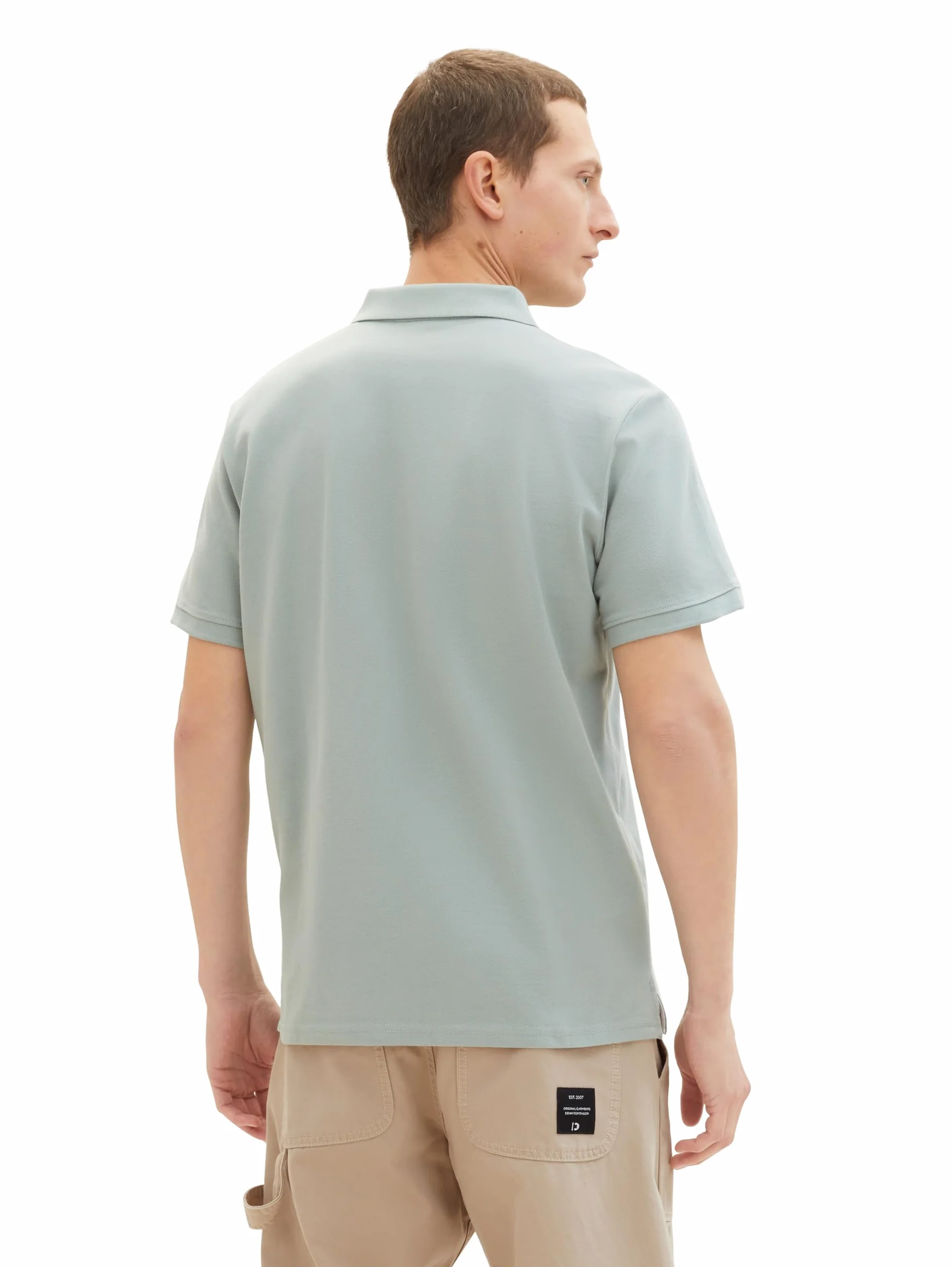 TOM TAILOR Koszulka polo Basic Piqué Mężczyźni XL Iced Grey Mint