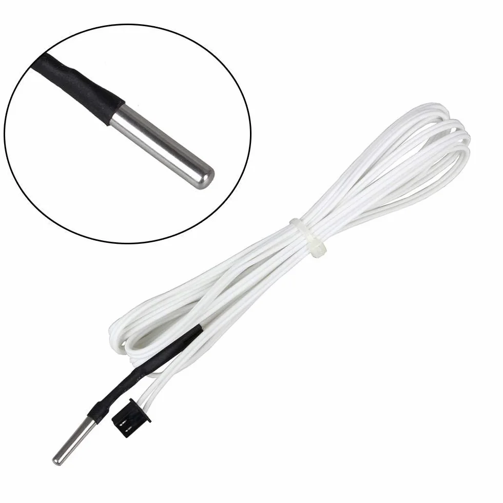 DollaTek 5 szt. 1 m czujnik temperatury termistora HT-NTC100K 350℃ wysoka temperatura do drukarki 3D