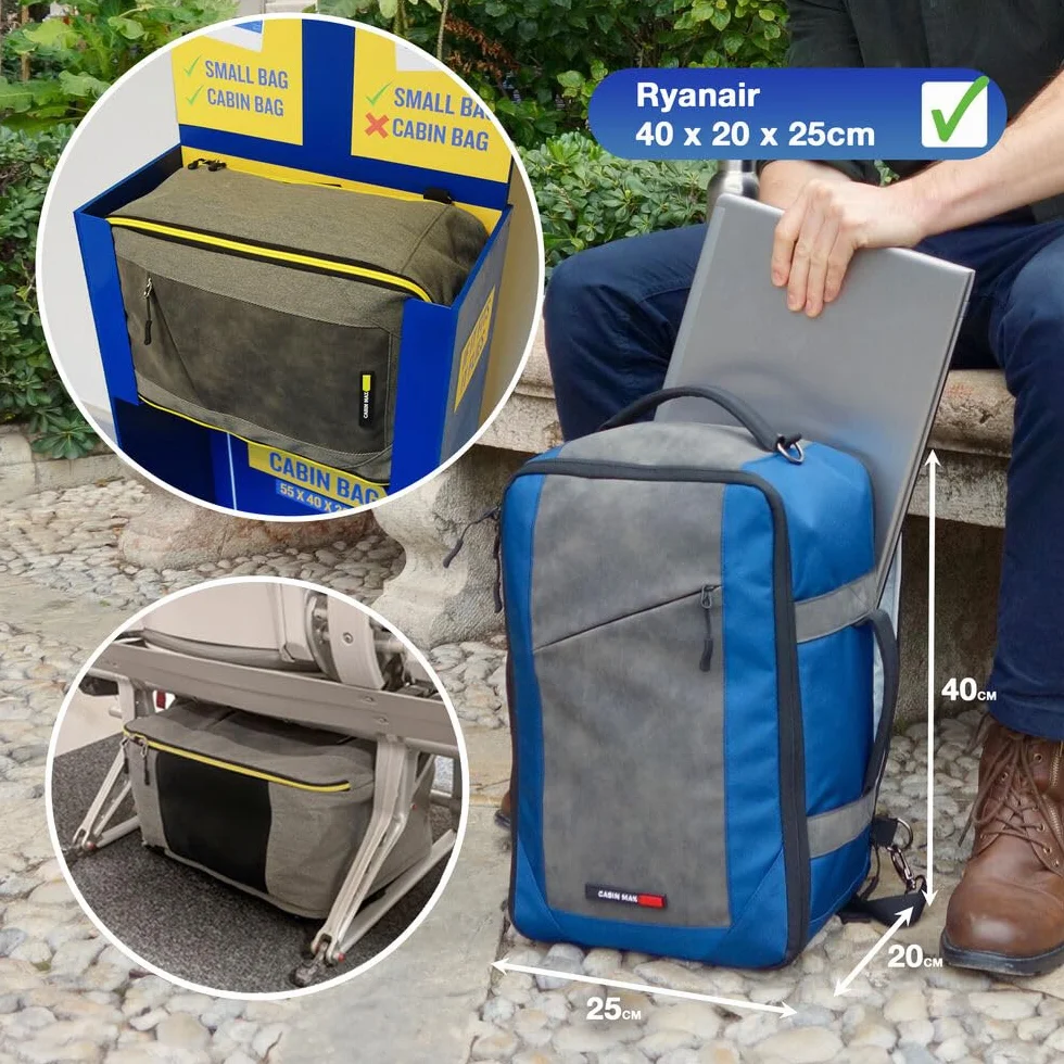 Cabin Max Manhattan Plecak 40x20x25 Ryanair bagaż podręczny 40 x 20 x 25 kabinowy na laptopa (20L)